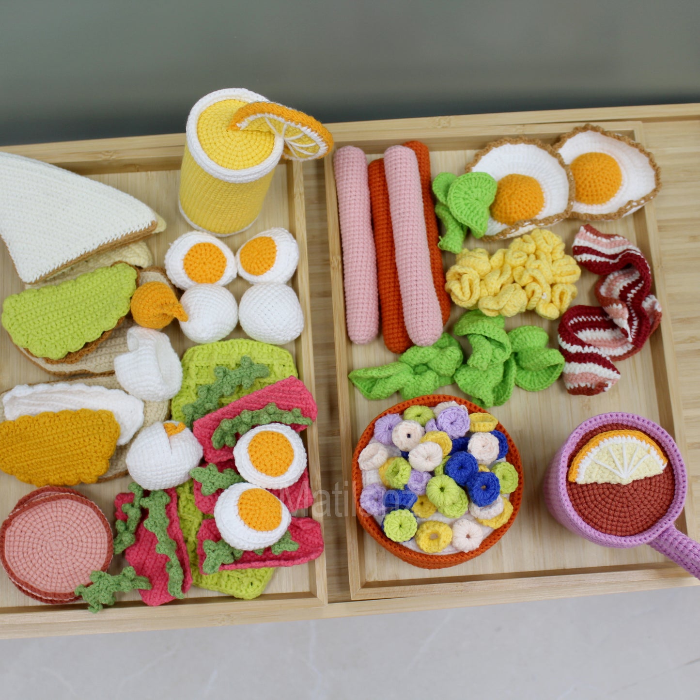 Crochet Pretend Breakfast Set