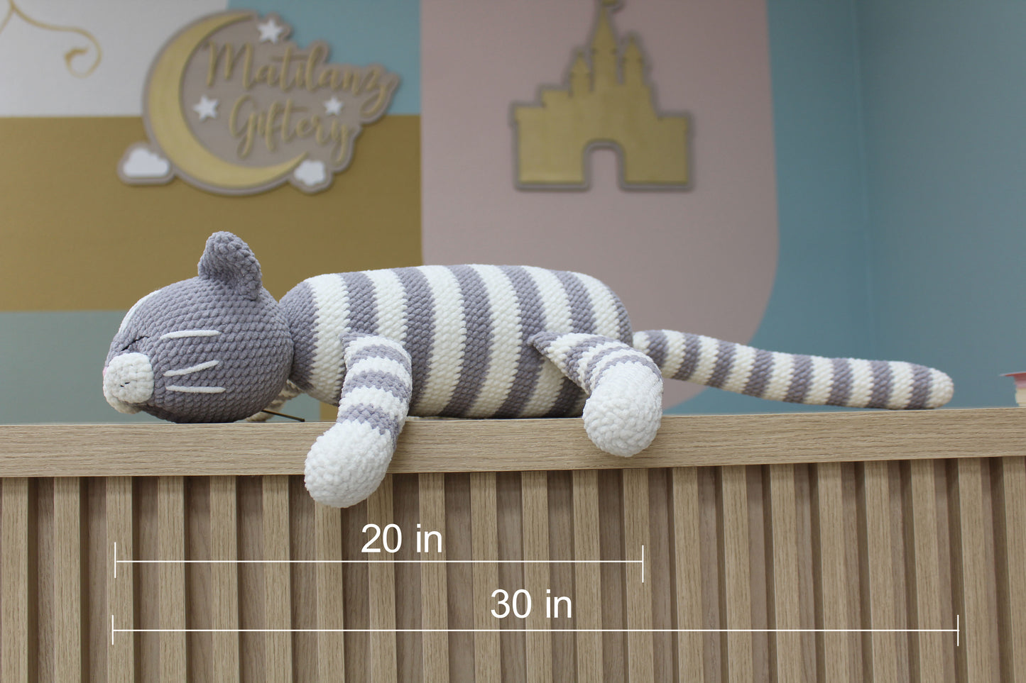 Amigurumi Cat - Crochet Lazy Cat - Large 30''