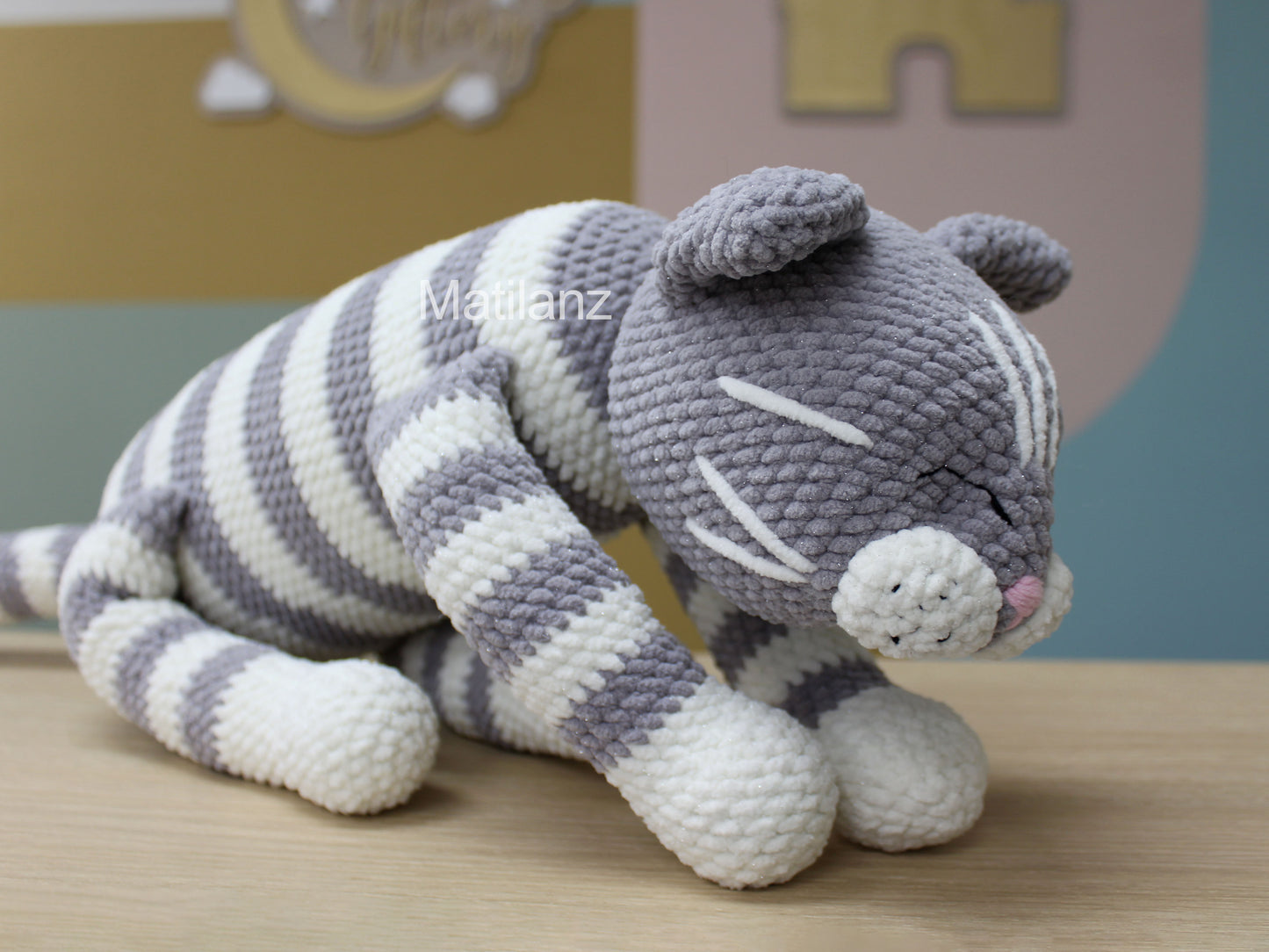 Amigurumi Cat - Crochet Lazy Cat - Large 30''
