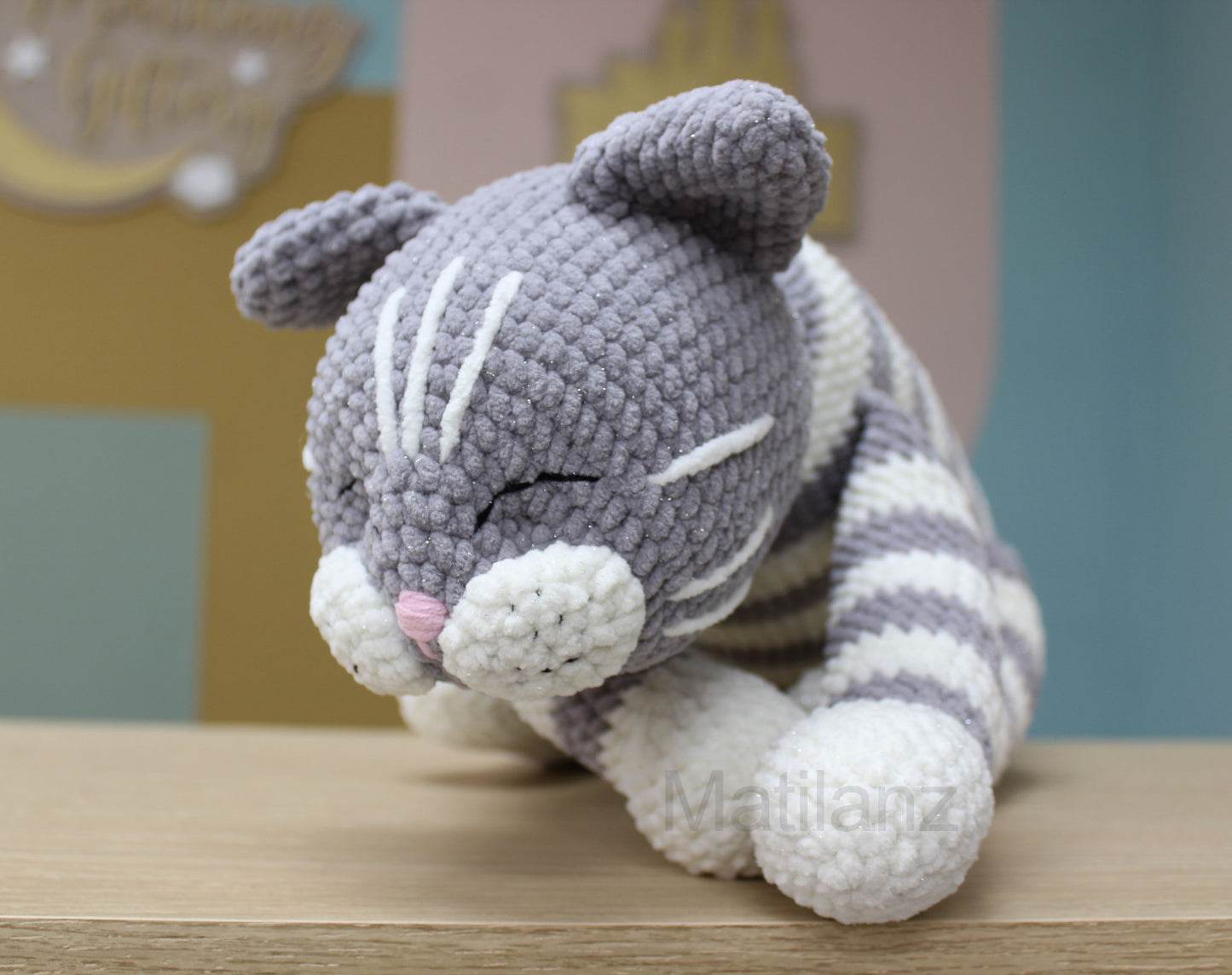 Amigurumi Cat - Crochet Lazy Cat - Large 30''