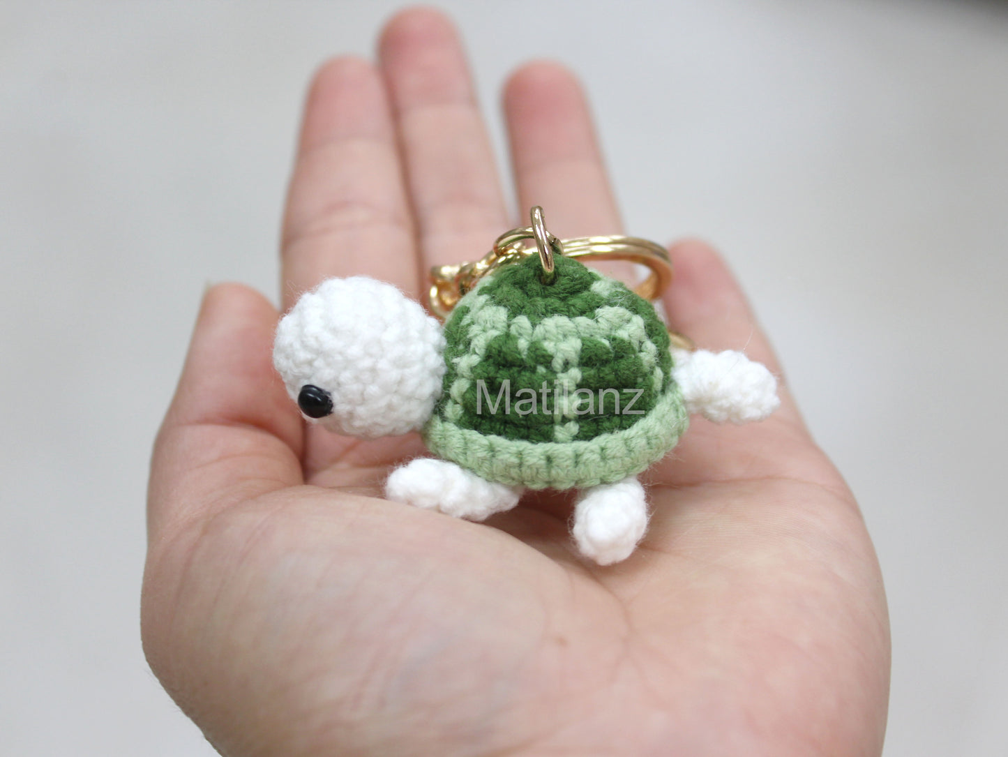 Crochet Sea Turtle Keychain - Small Crochet Plushie