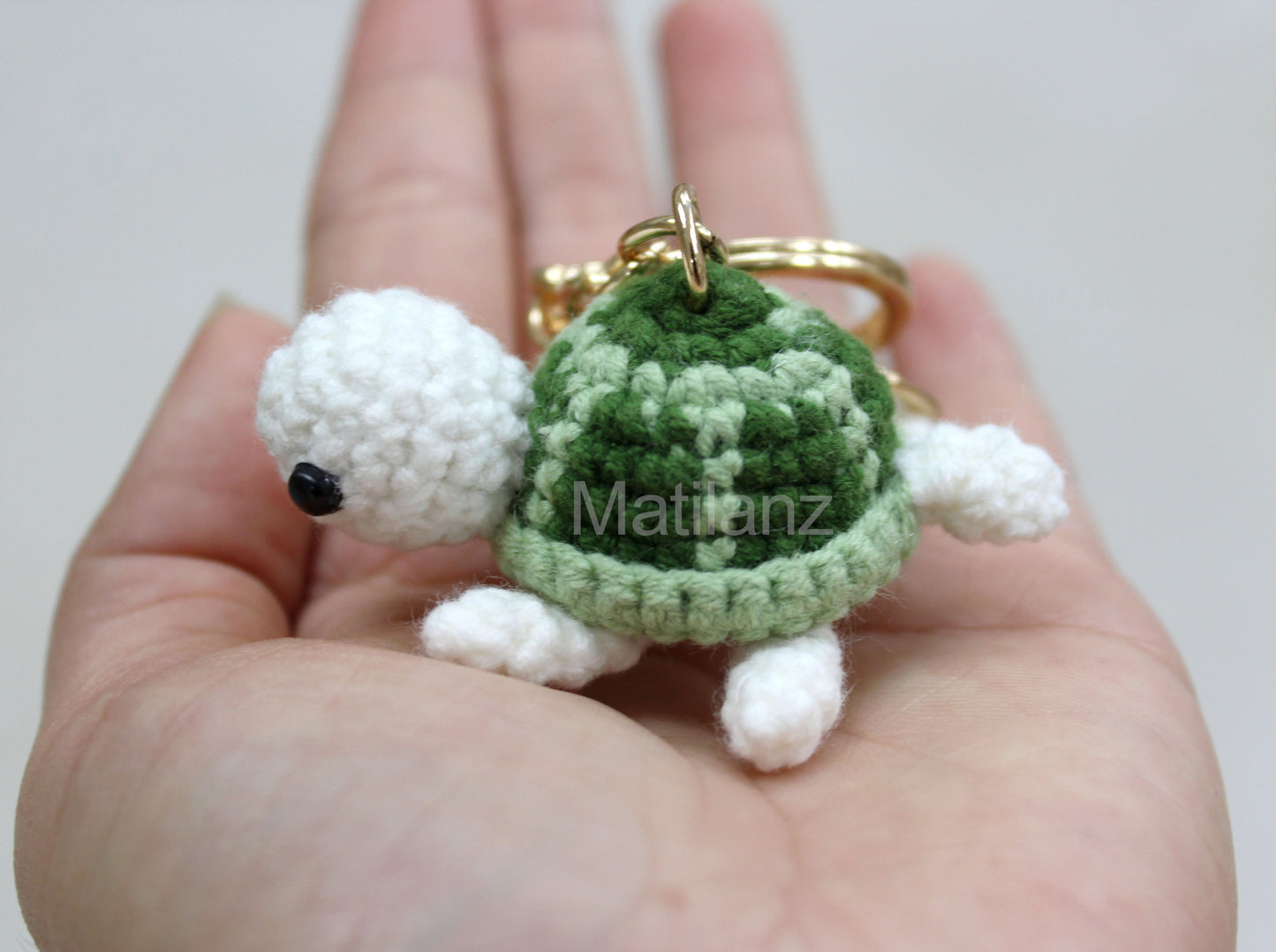 Crochet Sea Turtle Keychain - Small Crochet Plushie