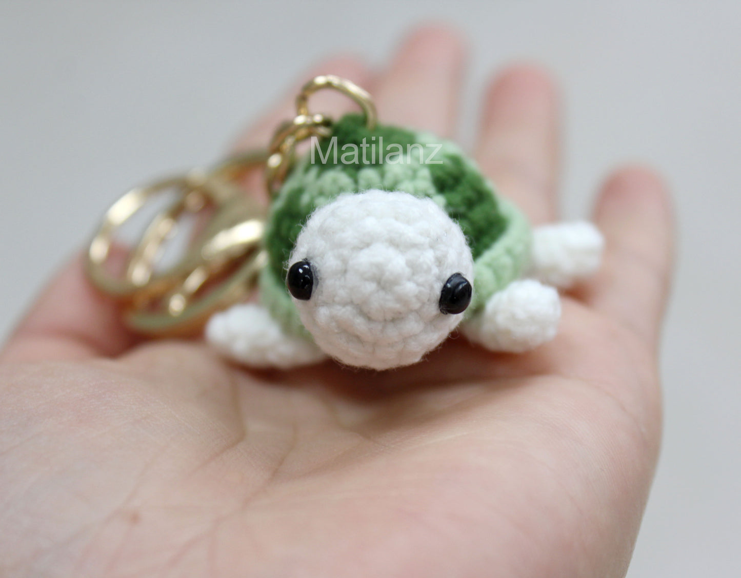 Crochet Sea Turtle Keychain - Small Crochet Plushie