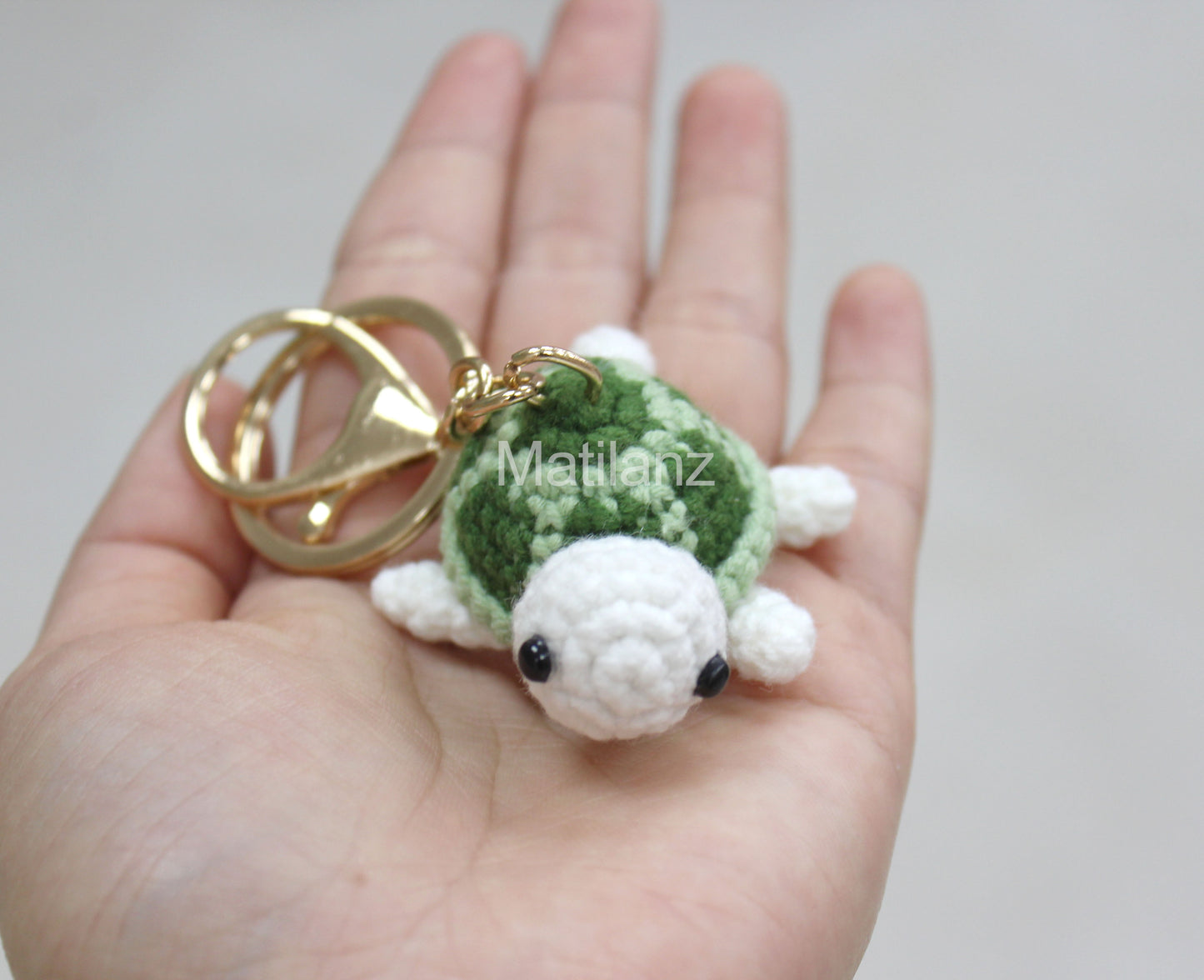 Crochet Sea Turtle Keychain - Small Crochet Plushie
