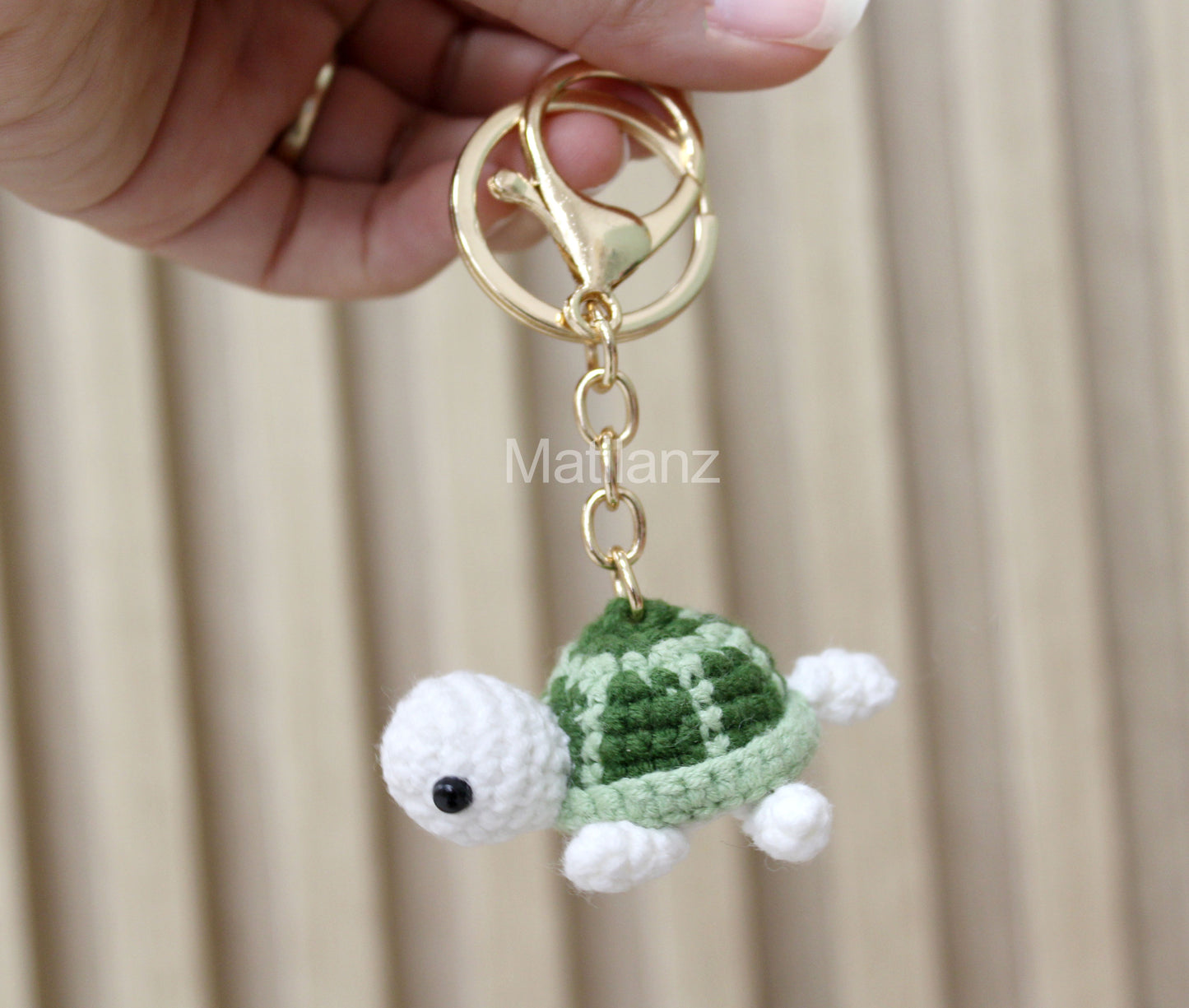 Crochet Sea Turtle Keychain - Small Crochet Plushie