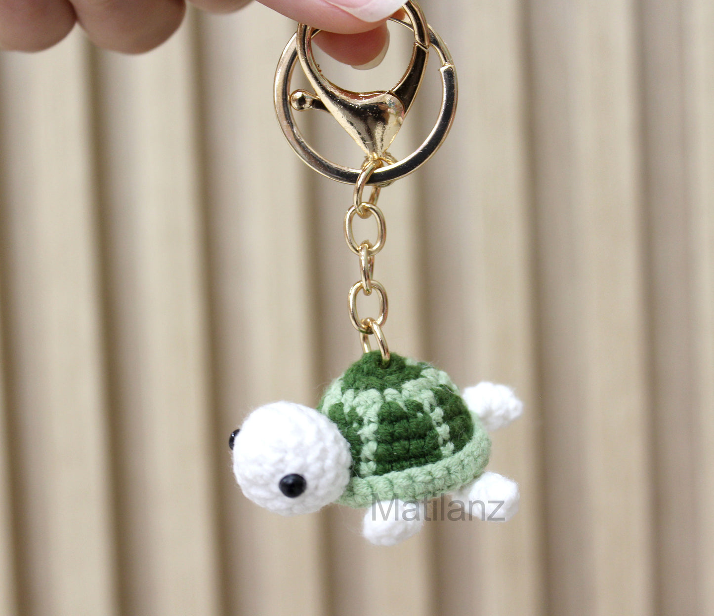 Crochet Sea Turtle Keychain - Small Crochet Plushie