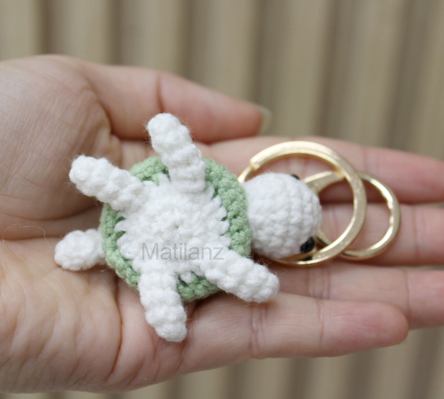 Crochet Sea Turtle Keychain - Small Crochet Plushie