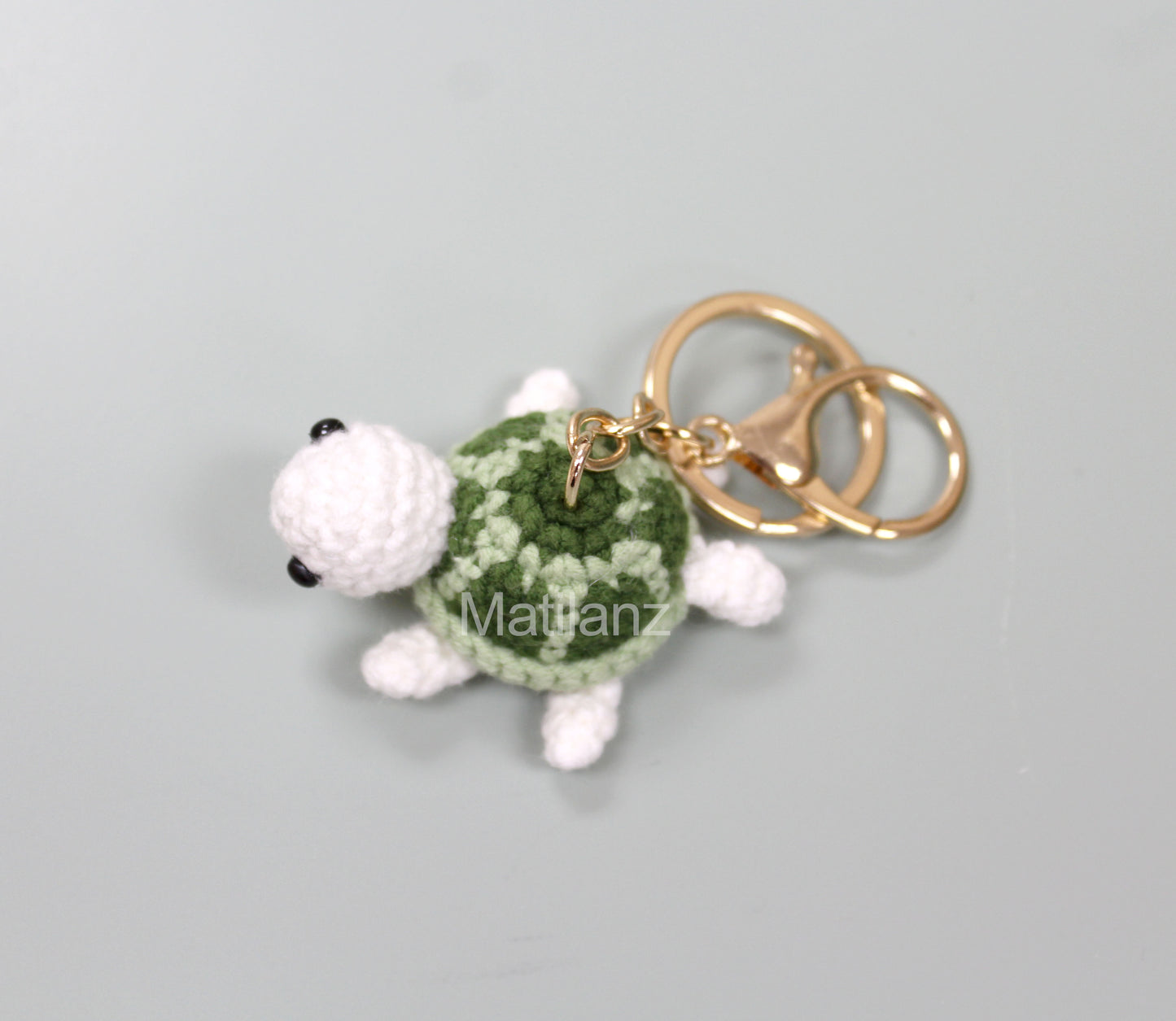 Crochet Sea Turtle Keychain - Small Crochet Plushie