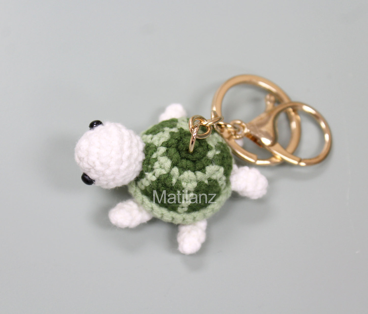 Crochet Sea Turtle Keychain - Small Crochet Plushie