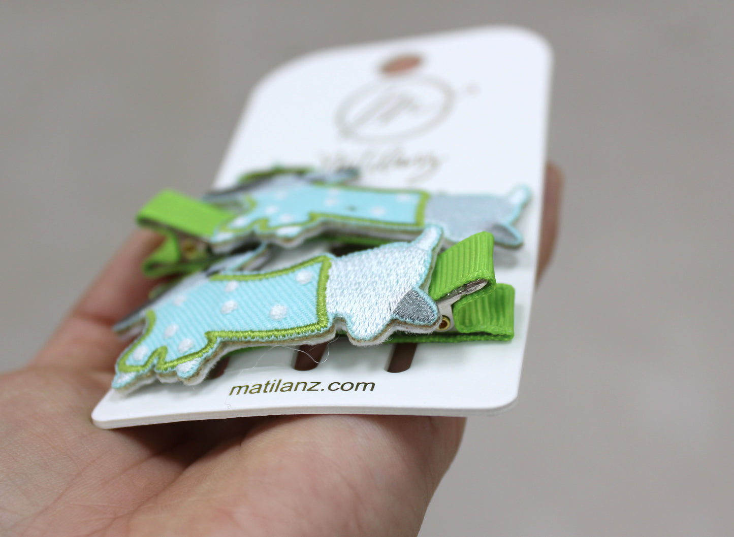 Embroidery Hair Clips - Dog