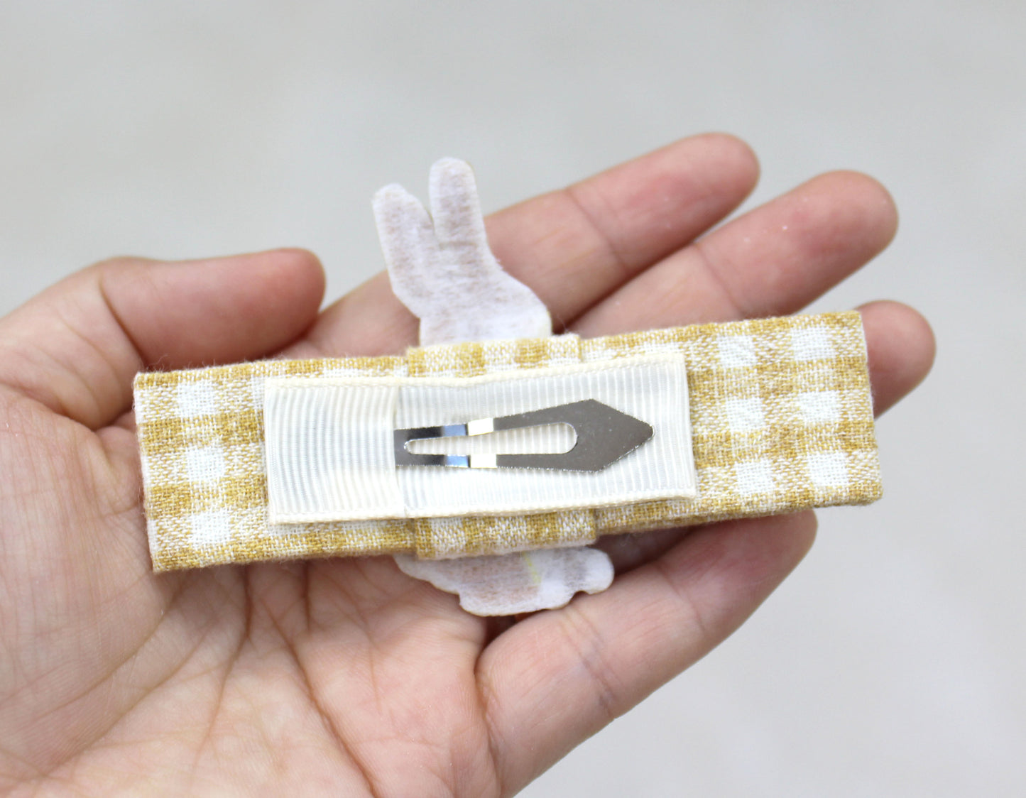 Handmade Bunny Embroidery Hair Clip