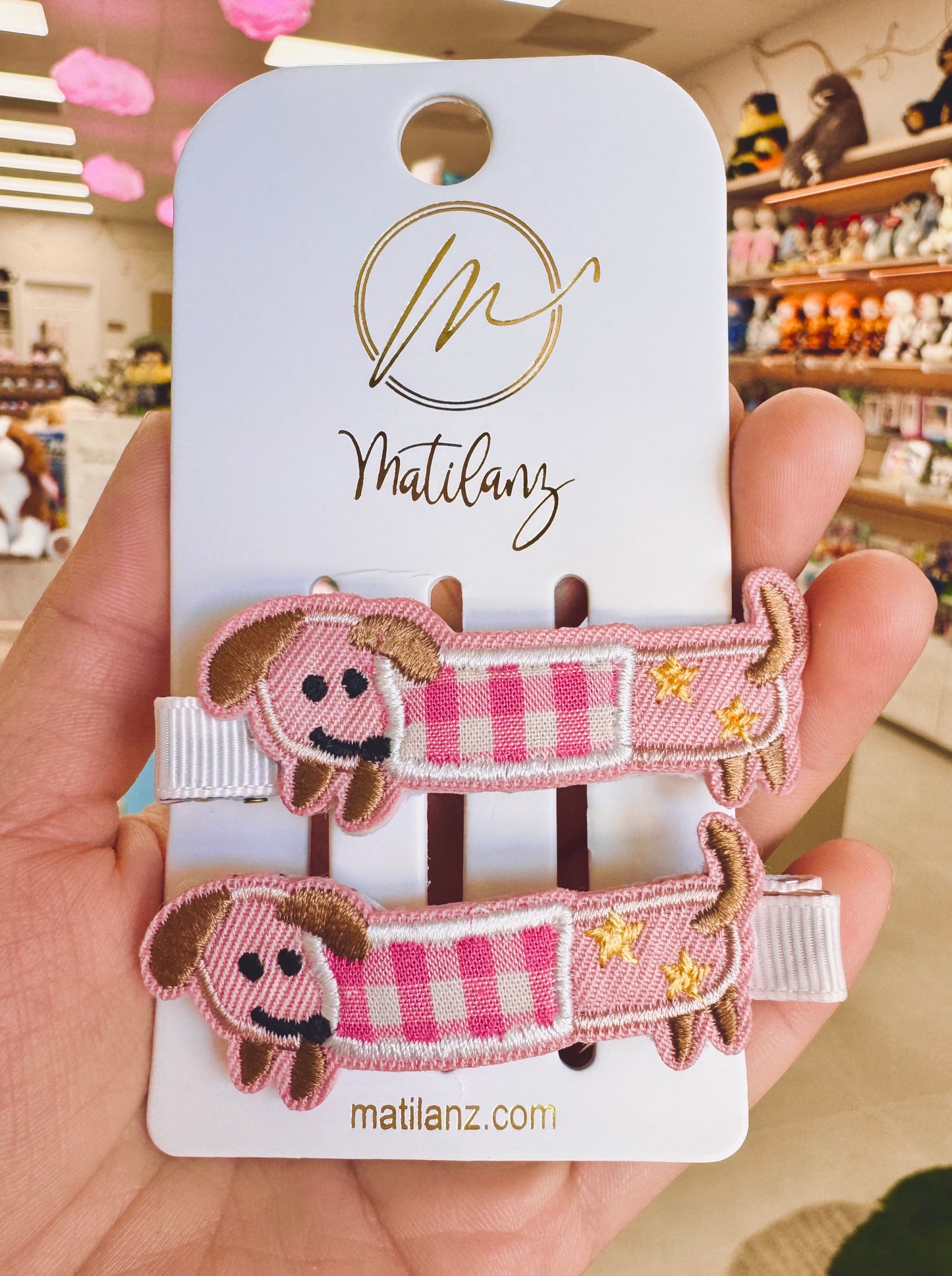 Embroidery Hair Clips - Dog