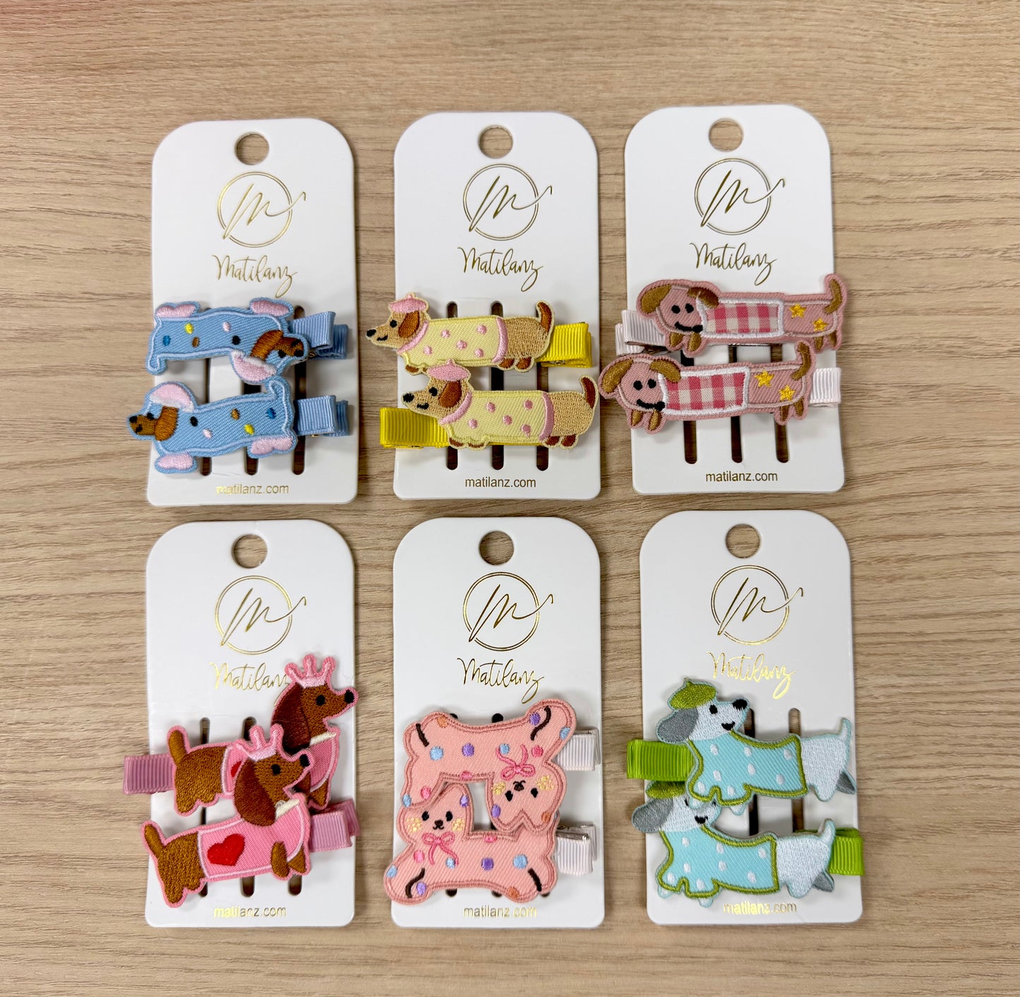 Embroidery Hair Clips - Dog