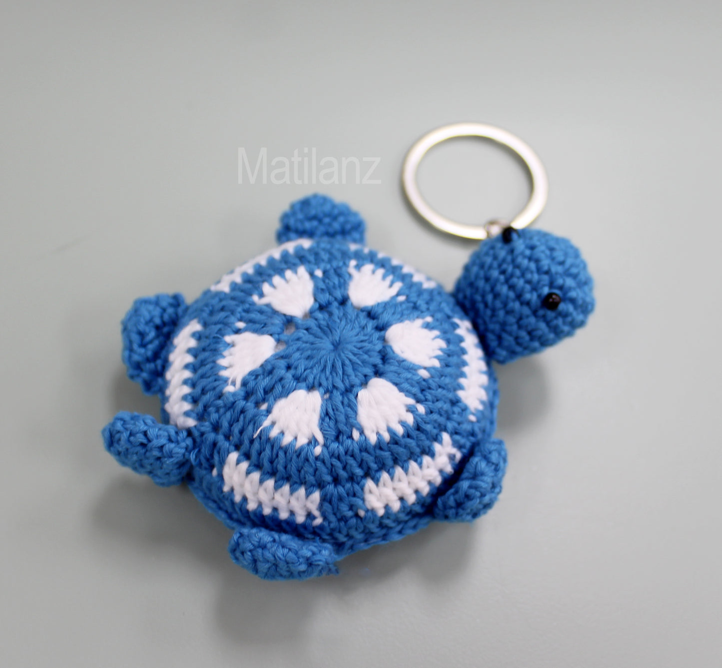 Turtle Keychain with Retractable Dual Sided Measure Tape