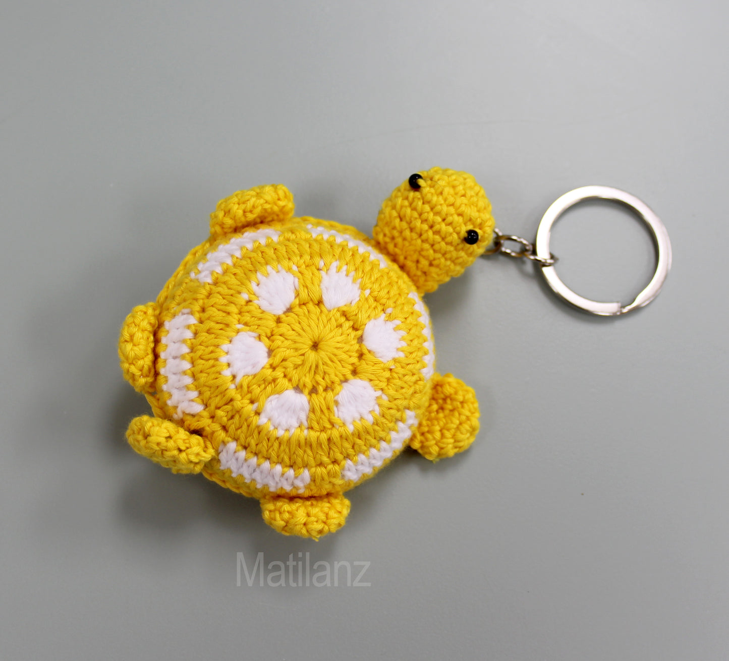 Turtle Keychain with Retractable Dual Sided Measure Tape