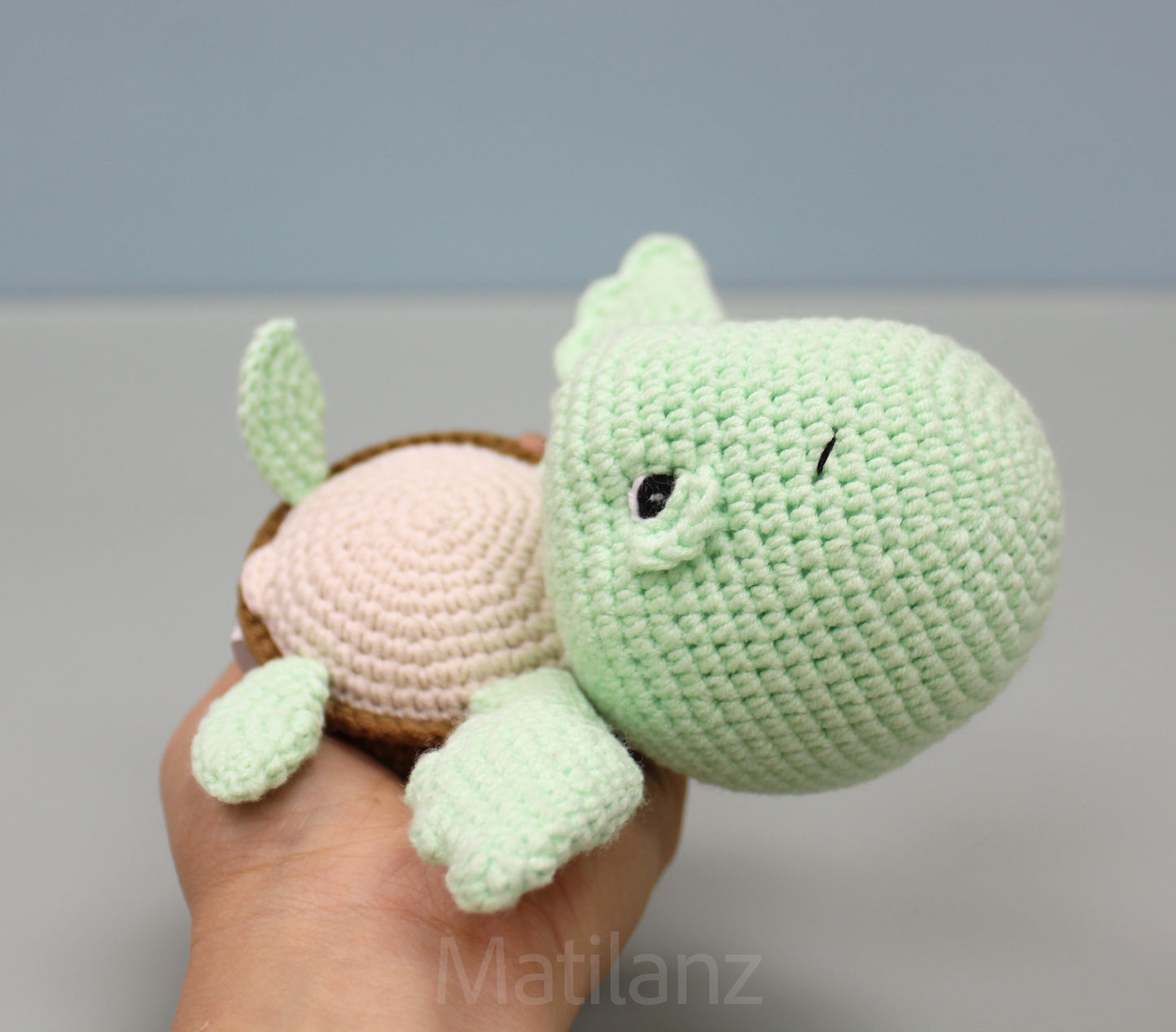 Crochet Baby Sea Turtle Plush - 5"