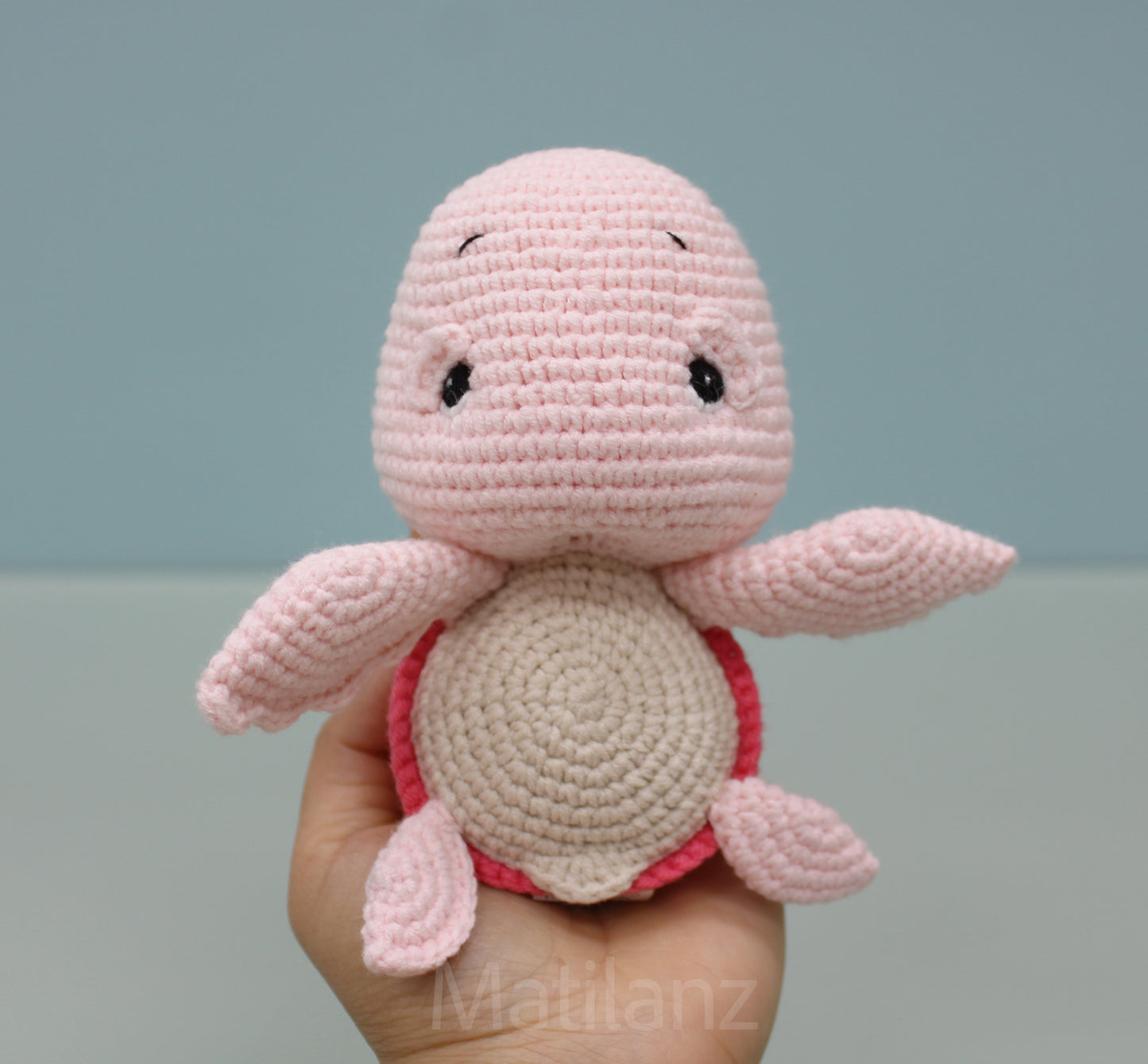 Crochet Baby Sea Turtle Plush - 5"