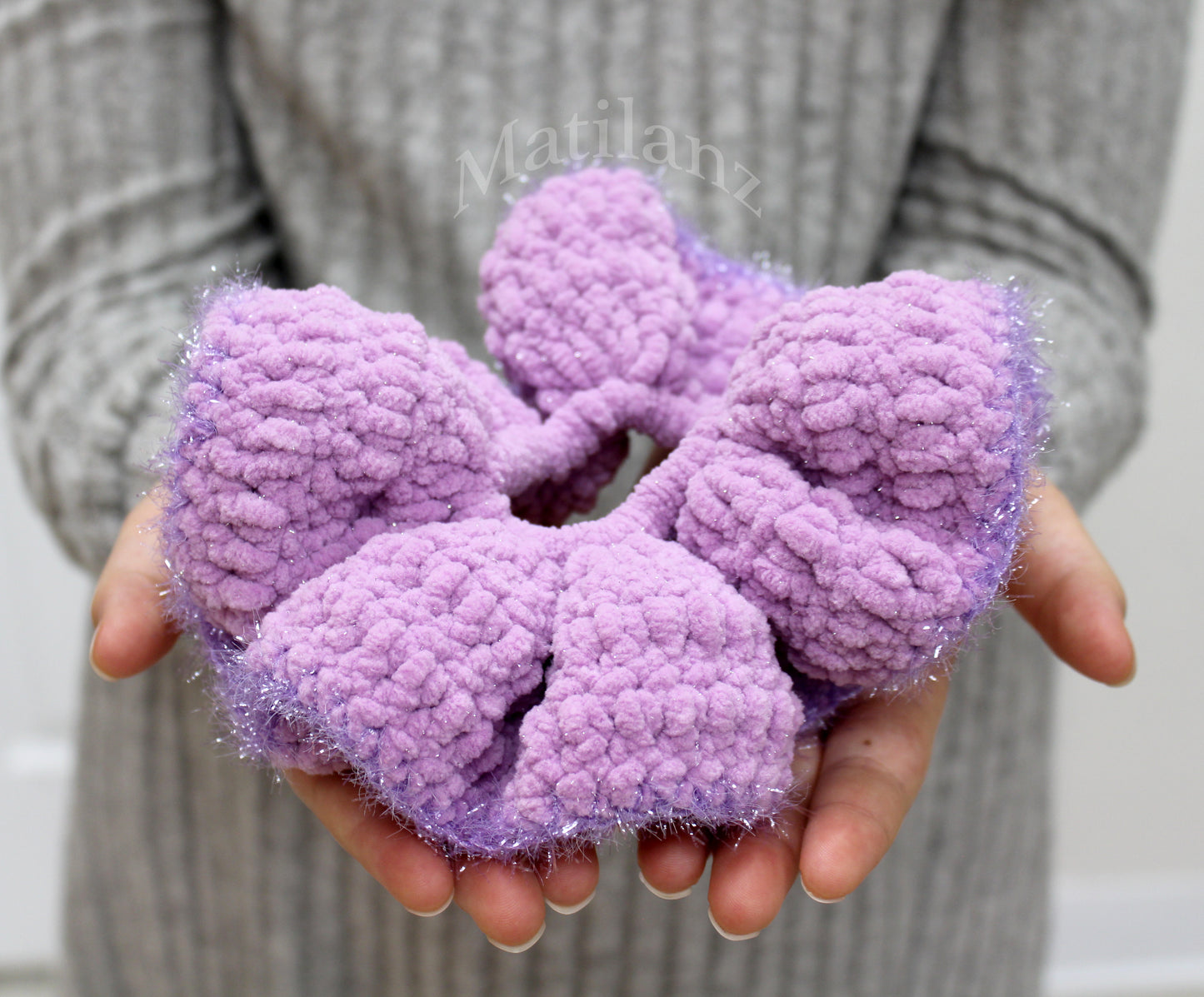 Handmade Hair Scrunchie for Ponytail – Large Elastic Hair Tie for Girls