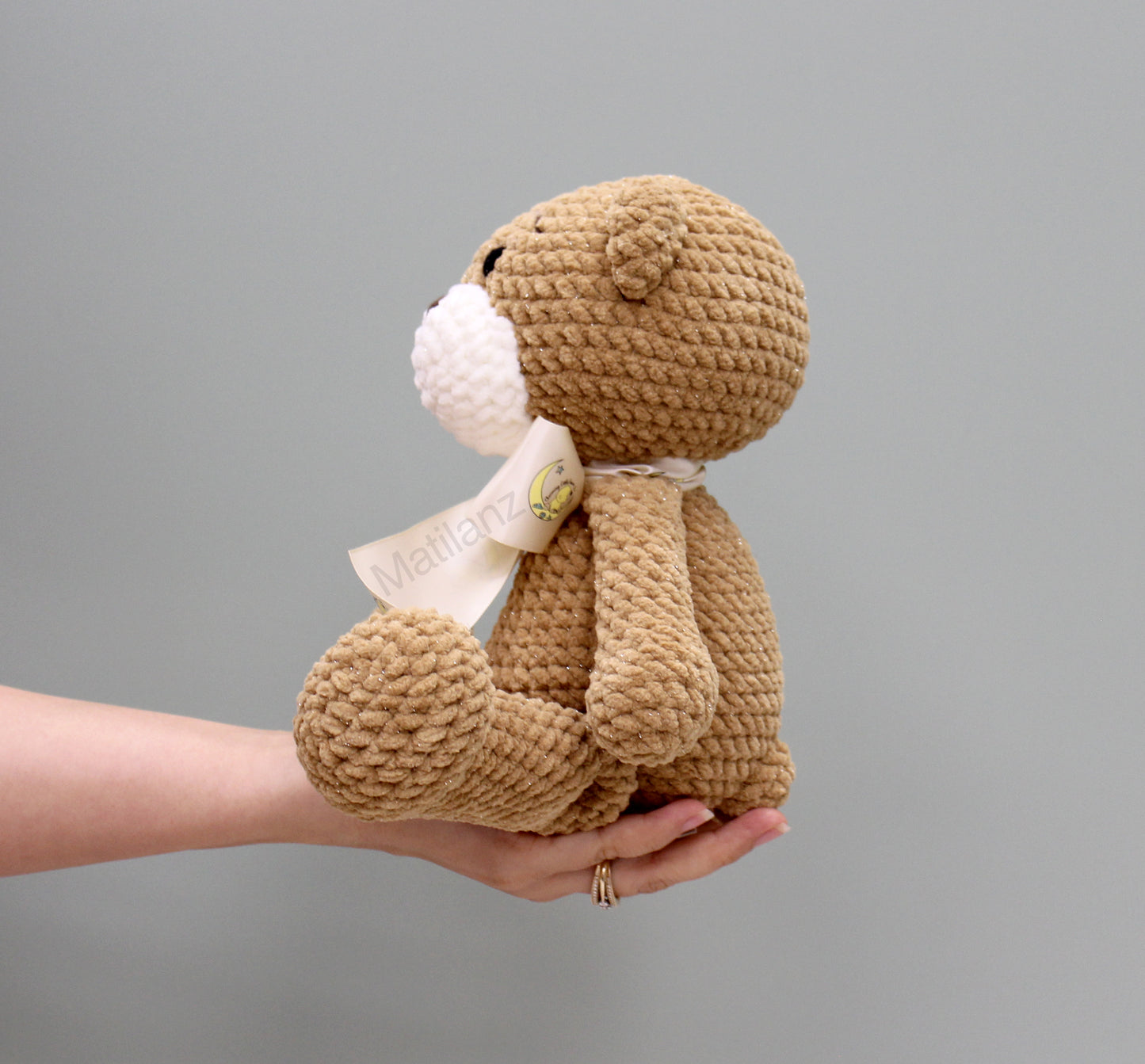 Teddy Bear Handmade Crochet Plush - Brown