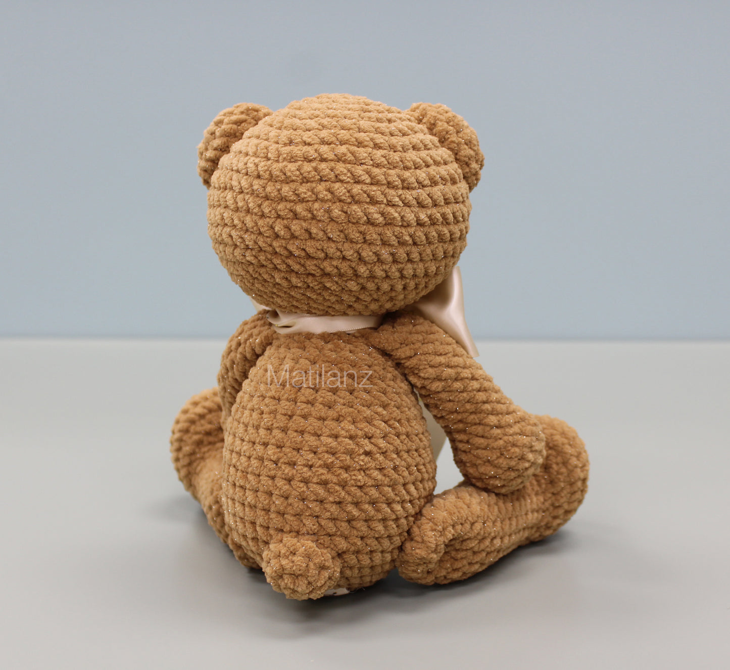 Teddy Bear Handmade Crochet Plush - Brown