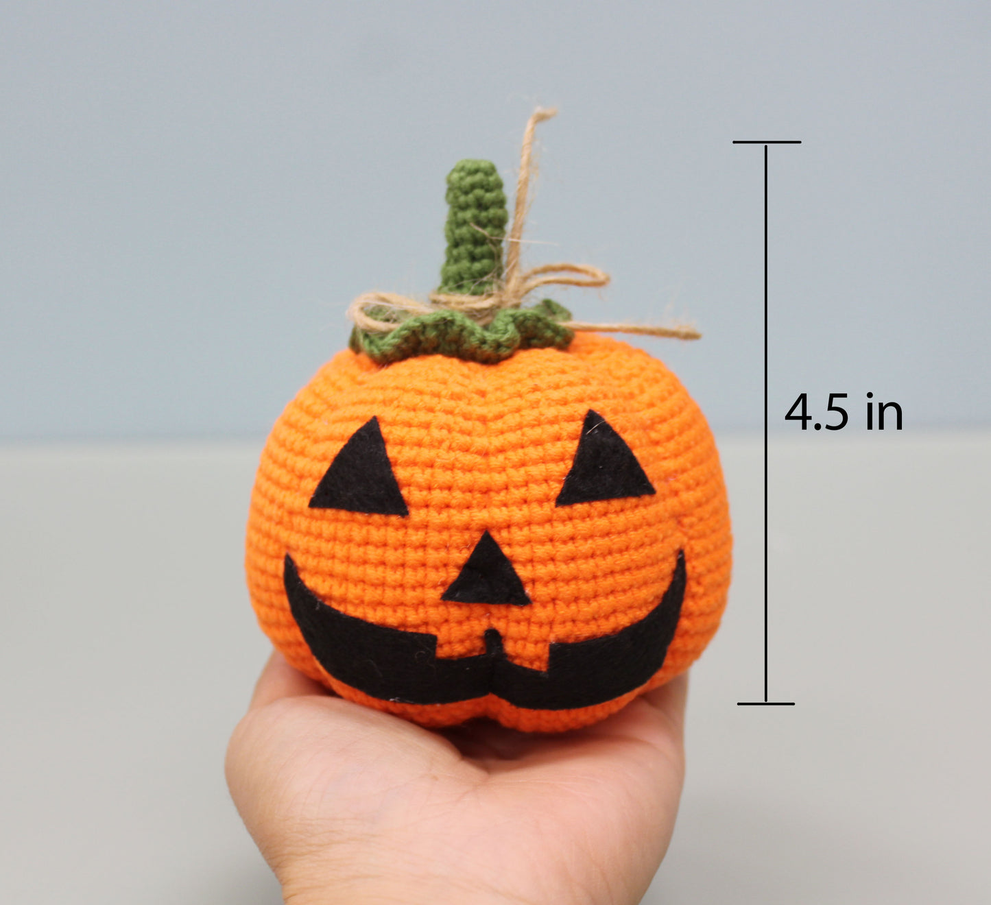 Jack O Lantern Halloween Pumpkin - Handmade Crochet Plush