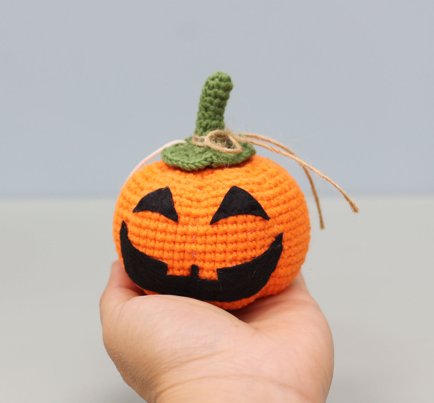 Jack O Lantern Halloween Pumpkin - Handmade Crochet Plush