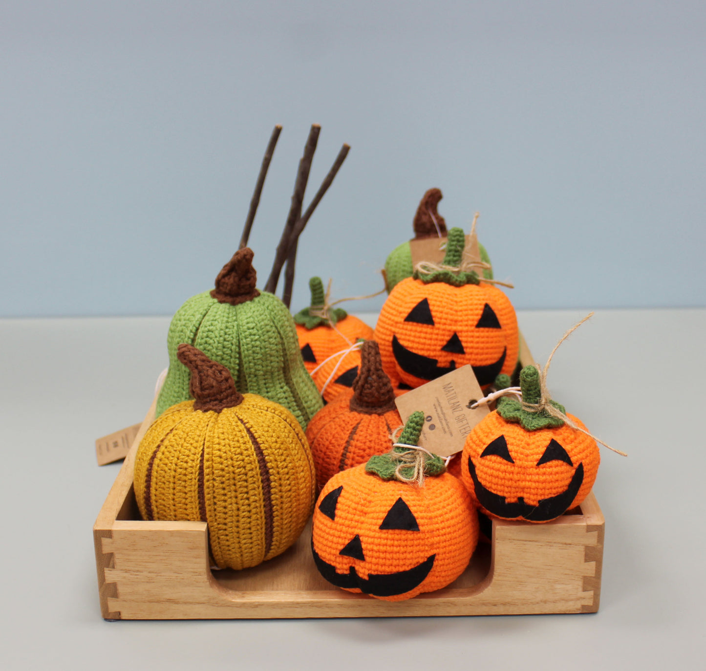 Jack O Lantern Halloween Pumpkin - Handmade Crochet Plush