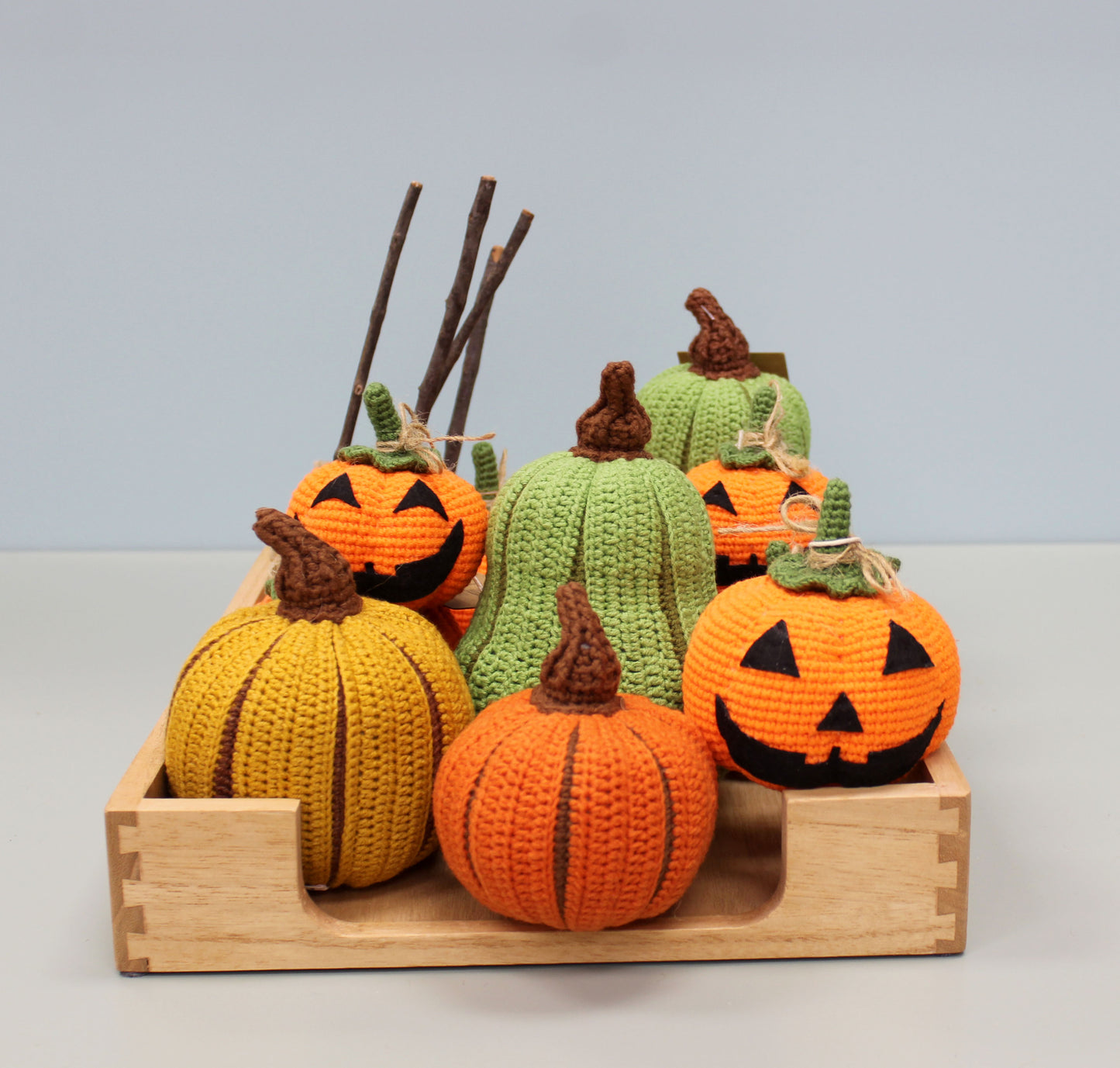 Jack O Lantern Halloween Pumpkin - Handmade Crochet Plush