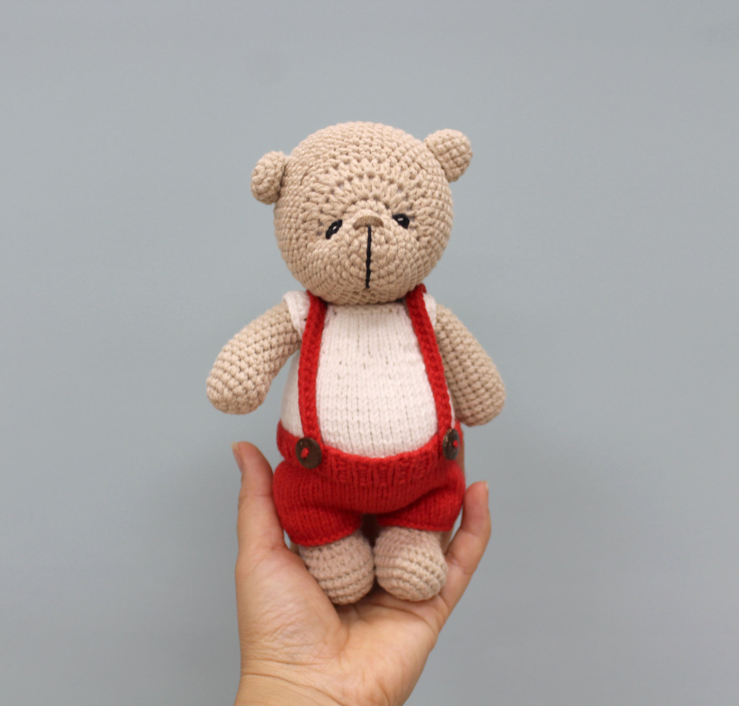 New - Christmas Teddy Bear - Handmade 8"