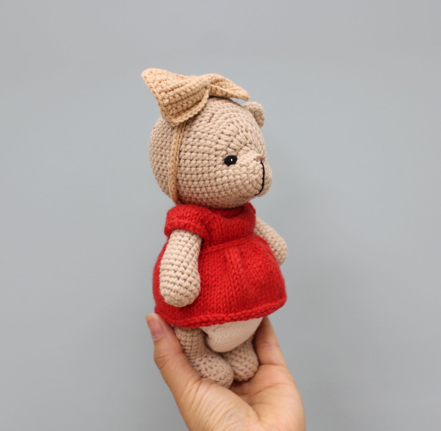 New - Christmas Teddy Bear - Handmade 8"