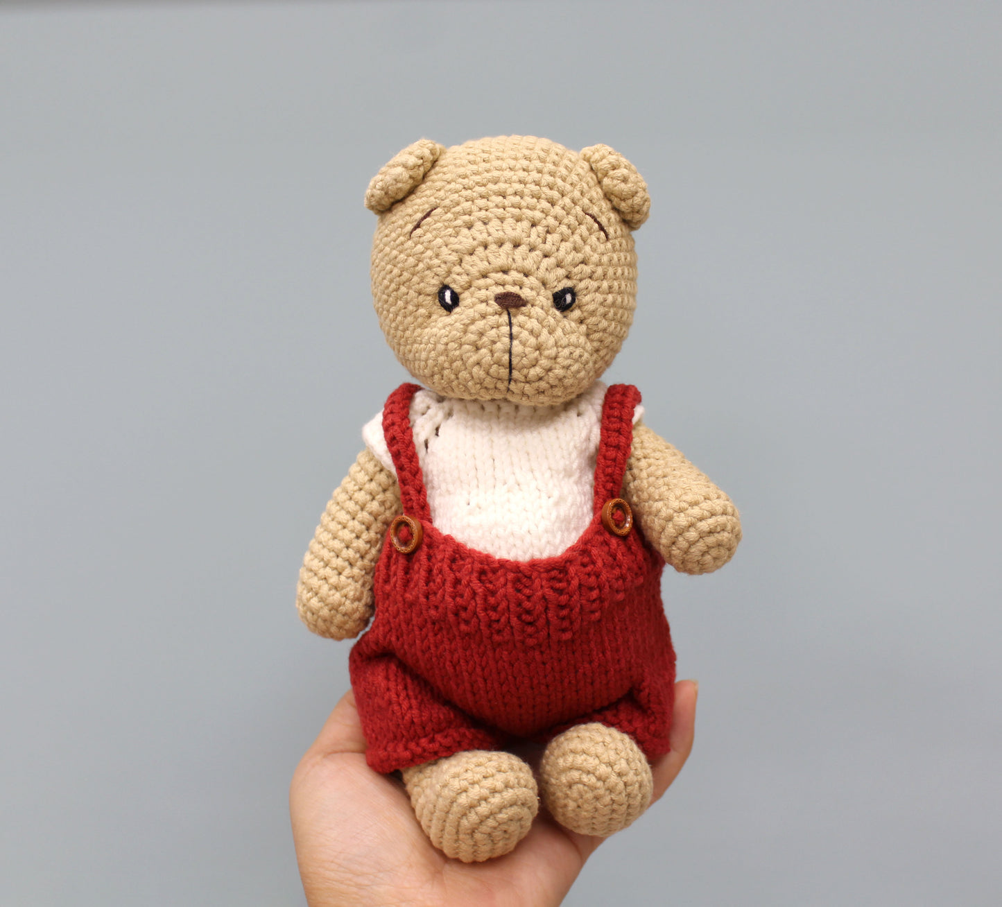 Christmas Teddy Bear - Handmade 8"