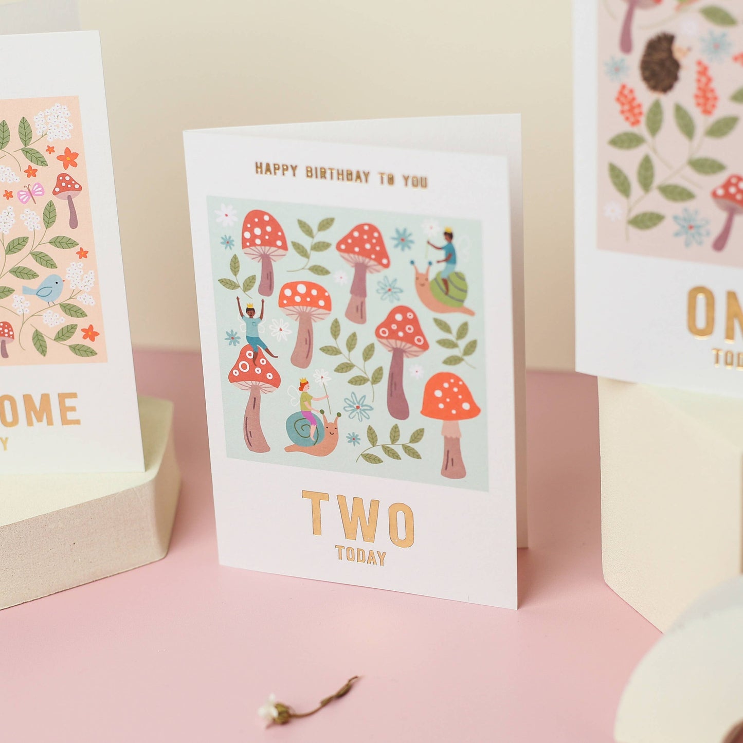2nd Birthday Card with Toadstool Fairies – Age Two | Unique Gifts for Kids