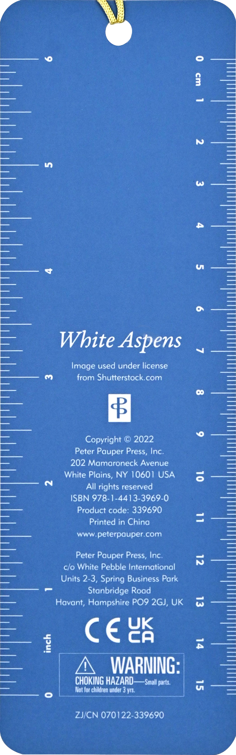 White Aspens Beaded Bookmark