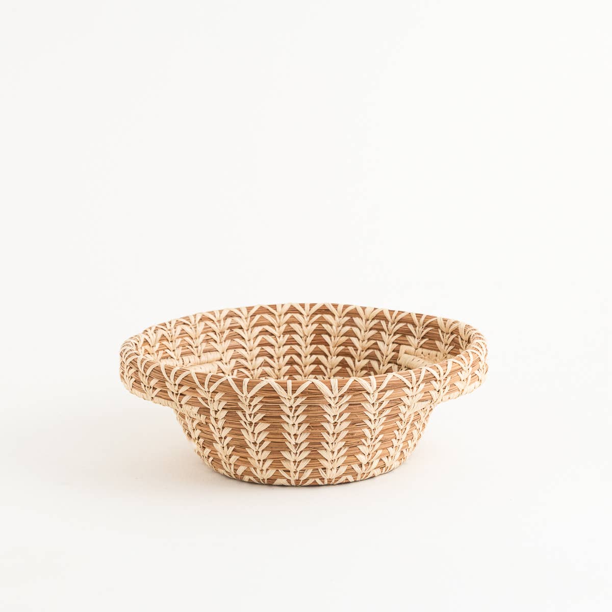 Small Handwoven Pine Needle Basket – Lacy Handles | Unique Gifts, Birthday Gifts for Her