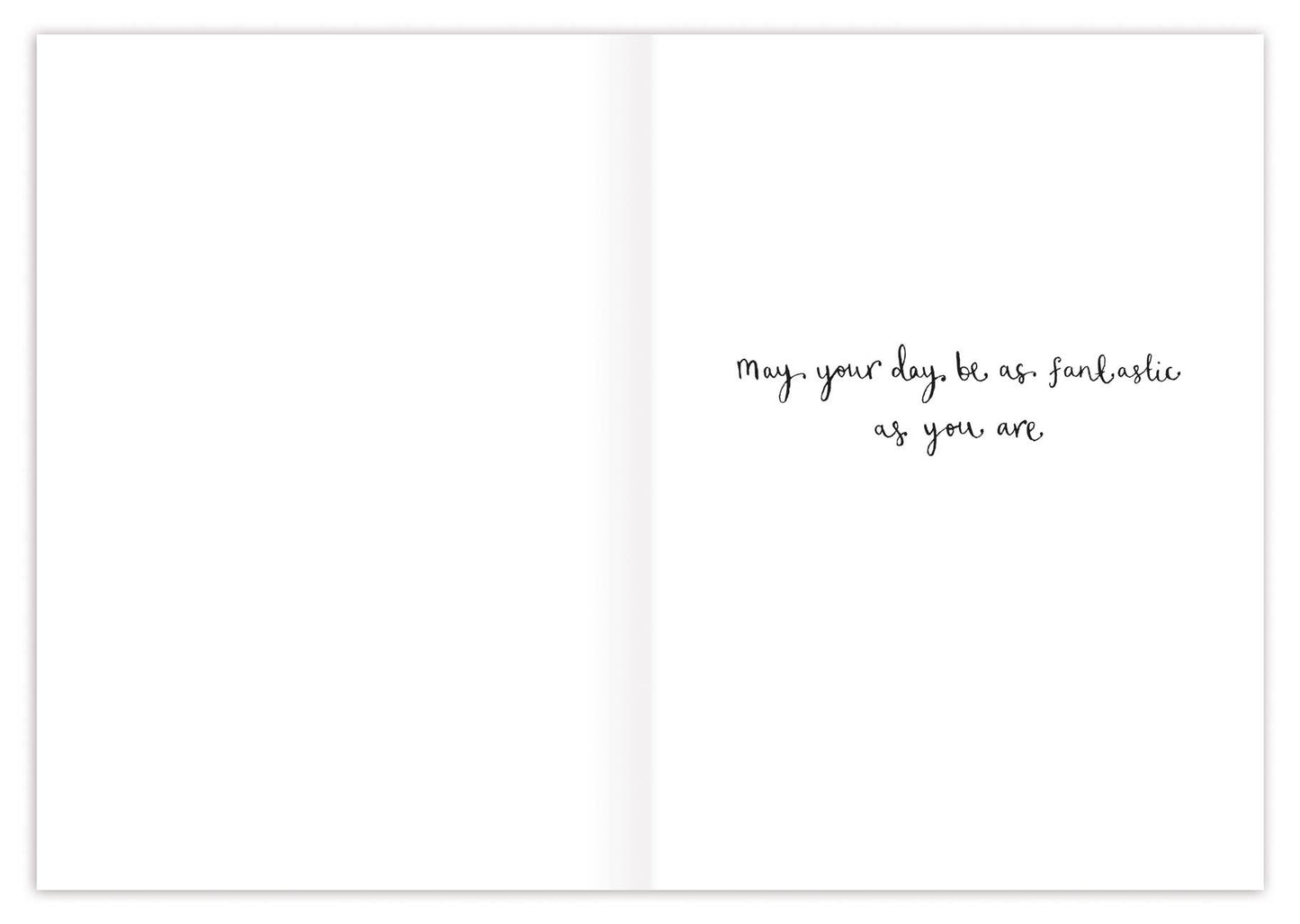 Penguin birthday card with gold foil details and a heartfelt message inside.