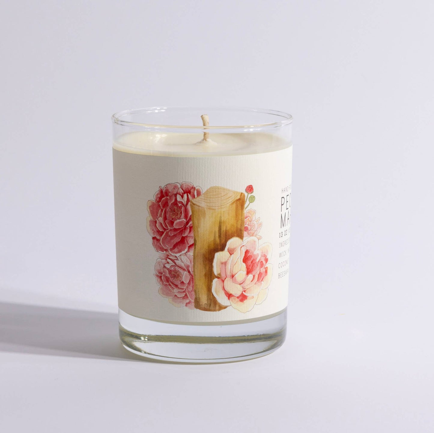 Peony & Mahogany Candle – 7oz Glass Jar | Unique Gifts for Her, Birthday Gifts