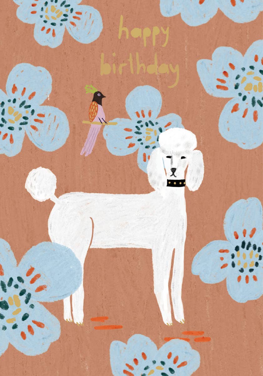 Poodle Birthday Petite Card - GCN 351