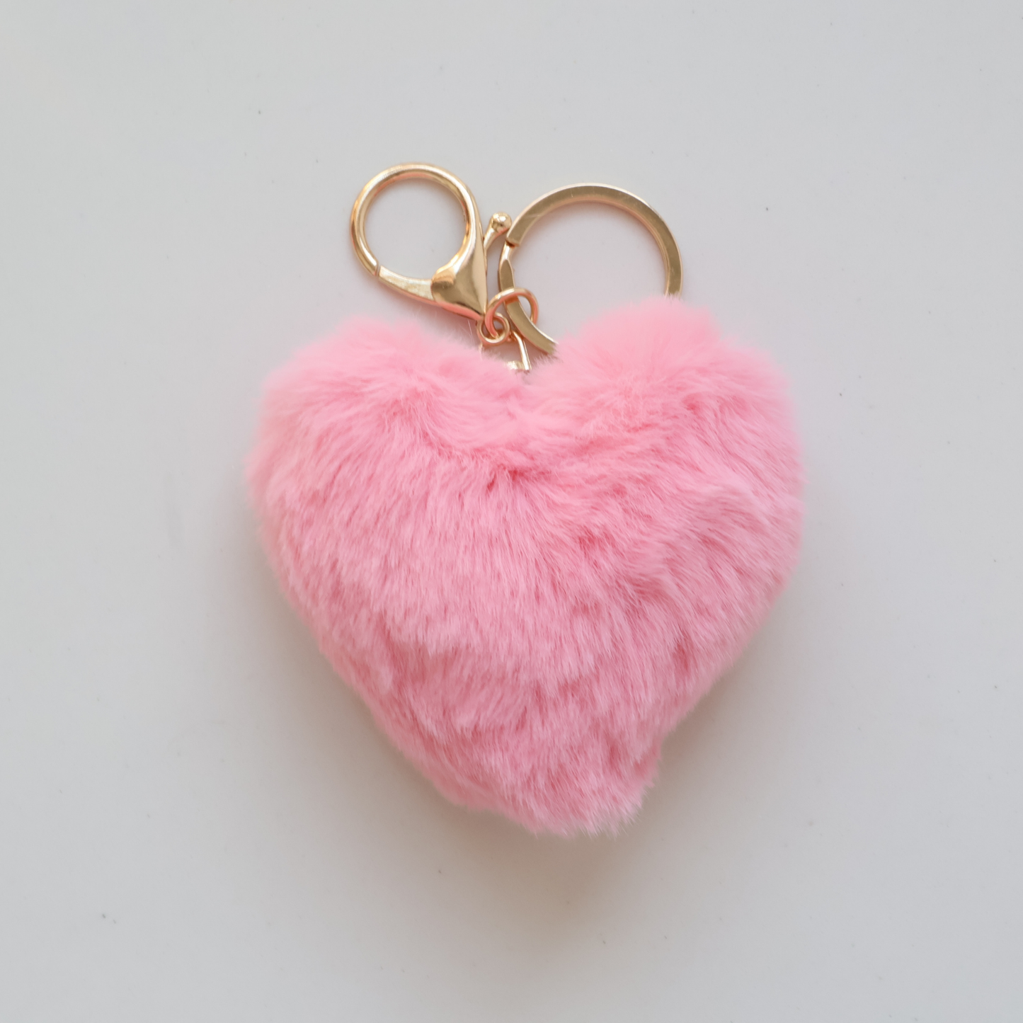 Heart-Shaped Faux Fur Keychain – Soft Plush Accessory | Gifts for Her, Unique Gift Idea