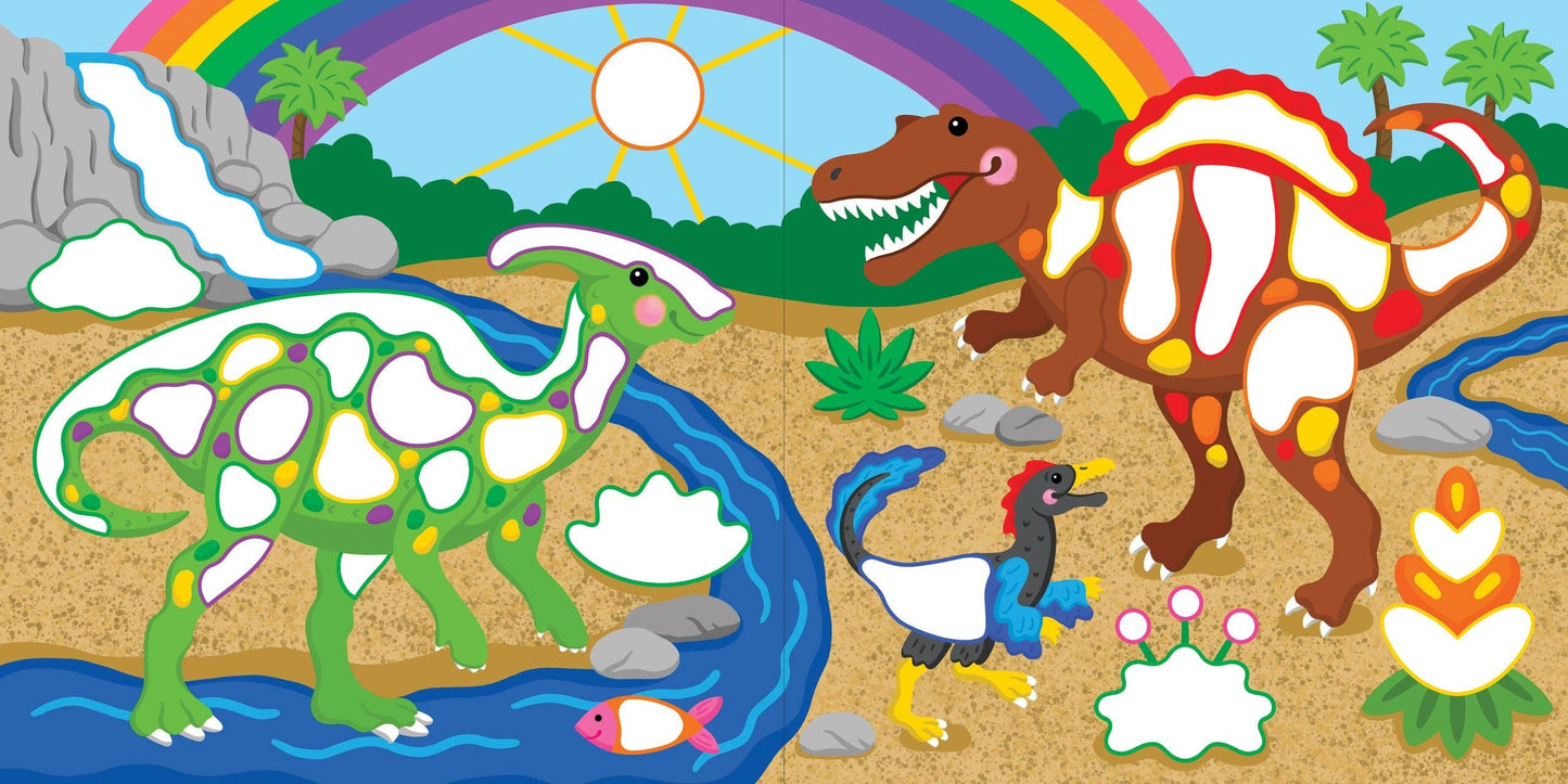 Color-By-Dots Sticker Book – Dinosaurs | Unique Gifts, Mess-Free Craft for Kids