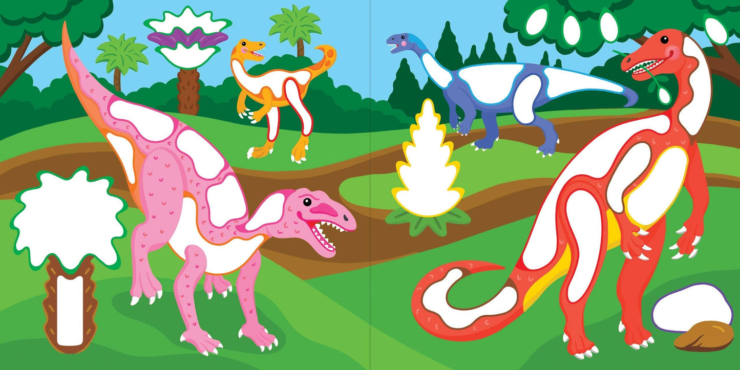 Color-By-Dots Sticker Book – Dinosaurs | Unique Gifts, Mess-Free Craft for Kids