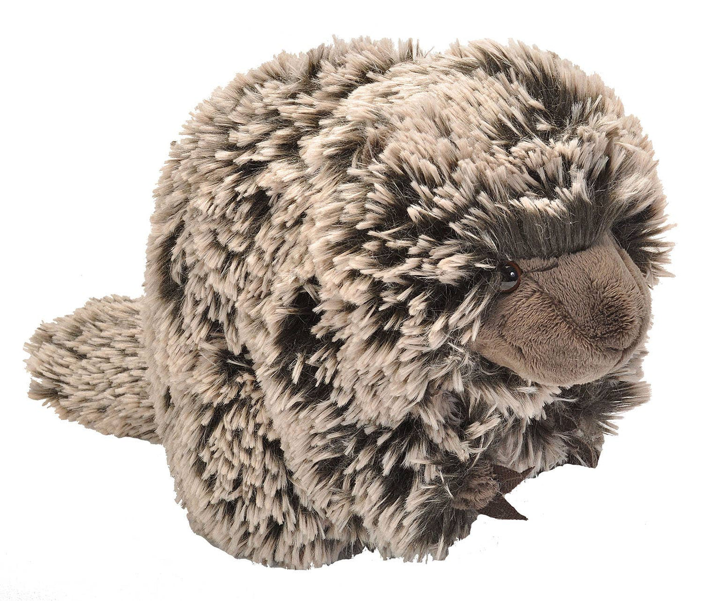 Soft plush porcupine stuffed animal with realistic fur texture