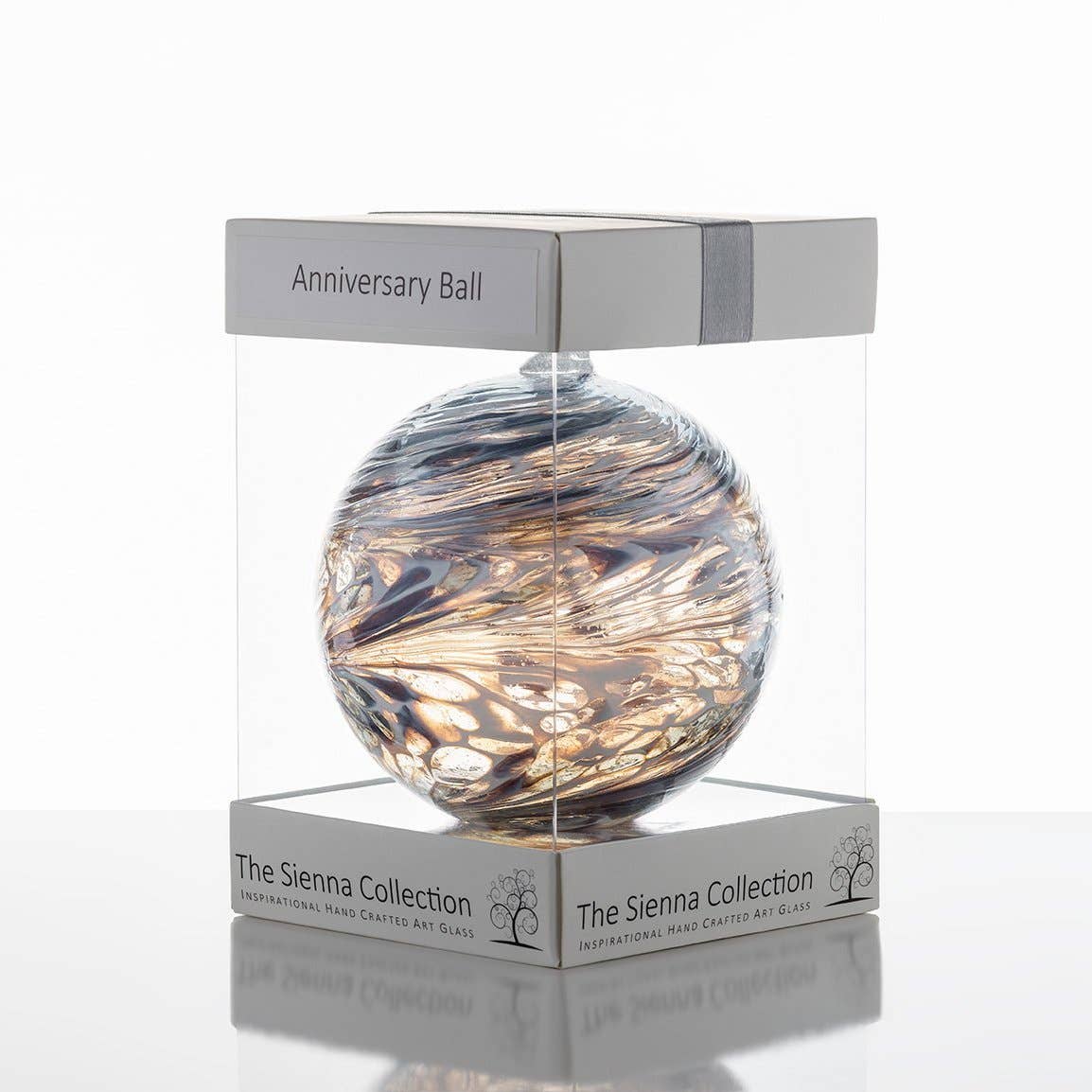 4-Inch Friendship Ball - Wedding Anniversary - Pastel Silver
