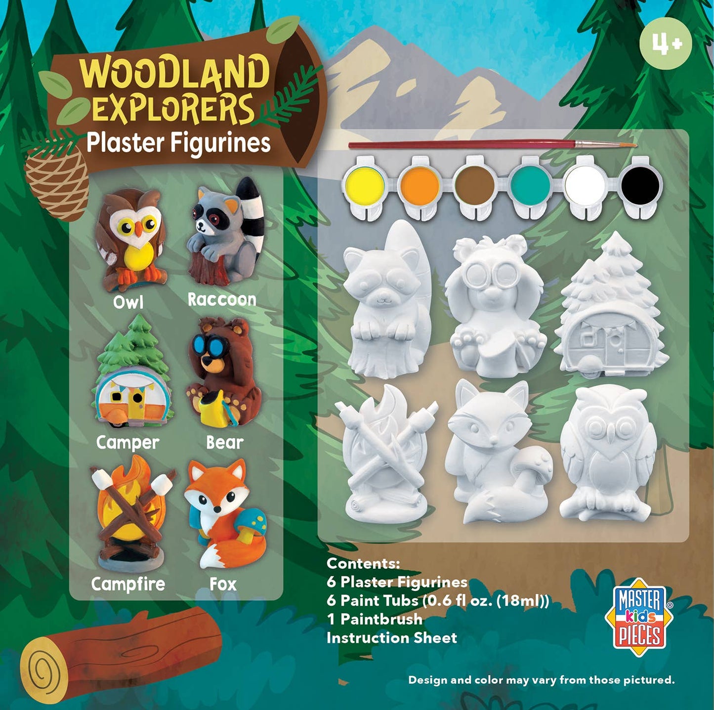 Plaster Figurine Paint Set – Woodland Animals Theme | Unique Gifts, Craft Kit for Kids 4+