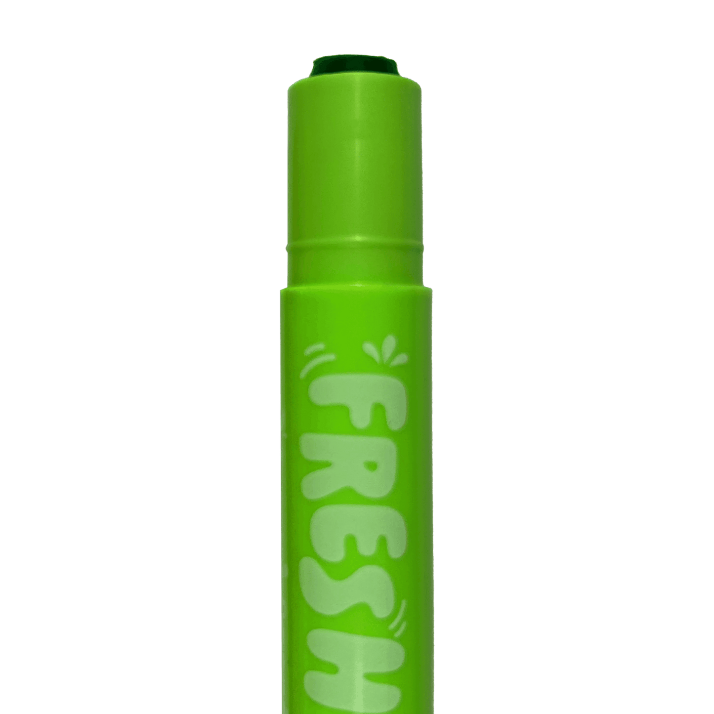 A bright green neon gel crayon with "FRESH" written on it, perfect for crafting and gifts.