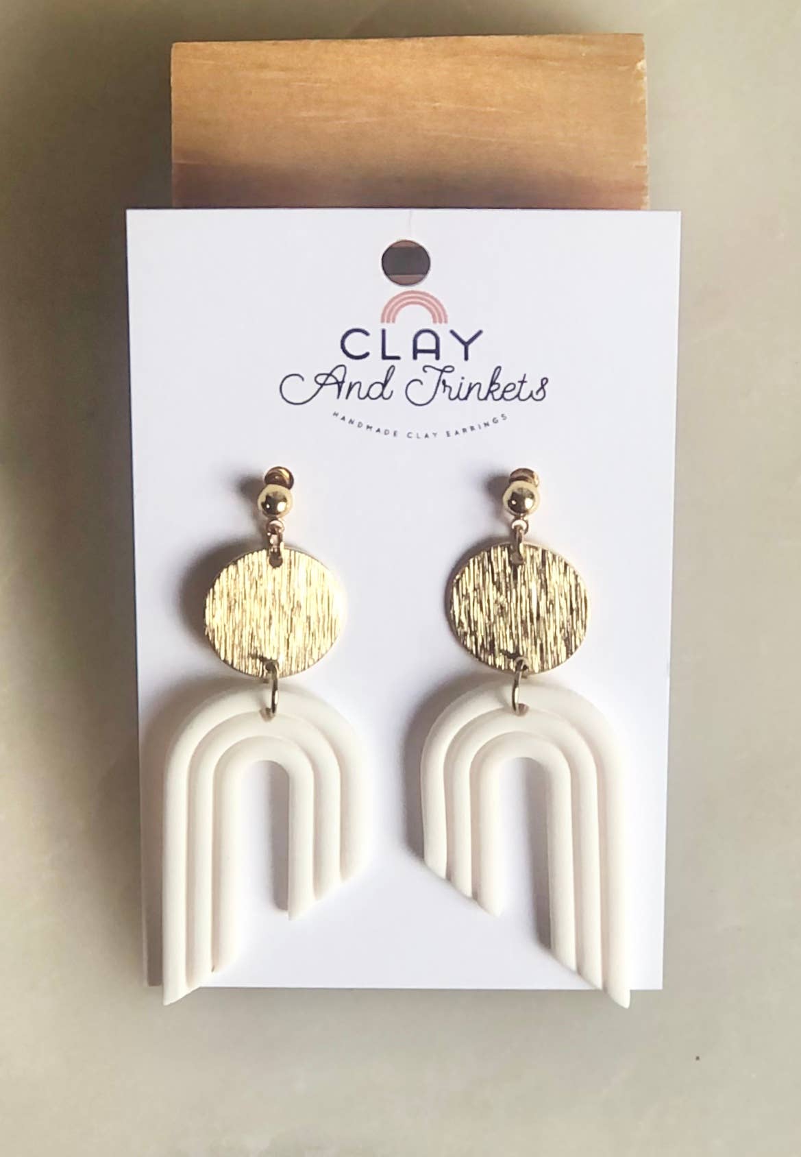 Rainbow Boho White Dangle Earrings
