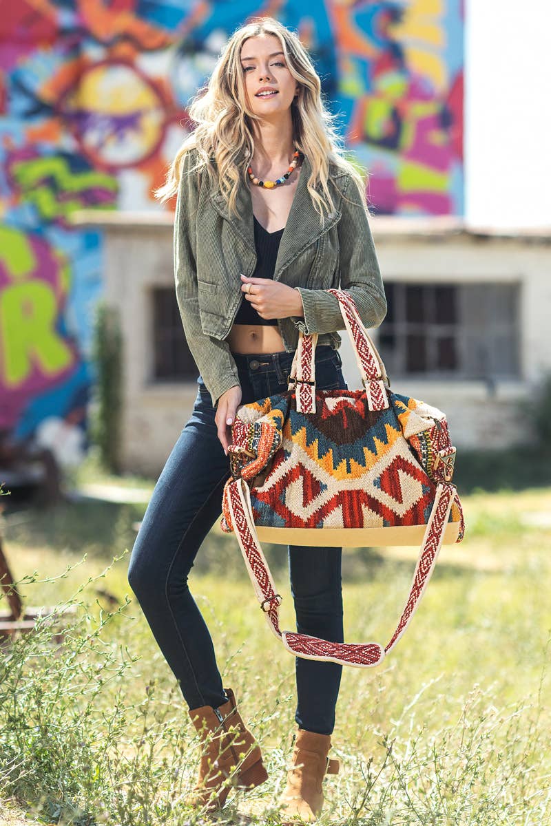 Handmade Neo Weekender Bag β Navajo Inspired