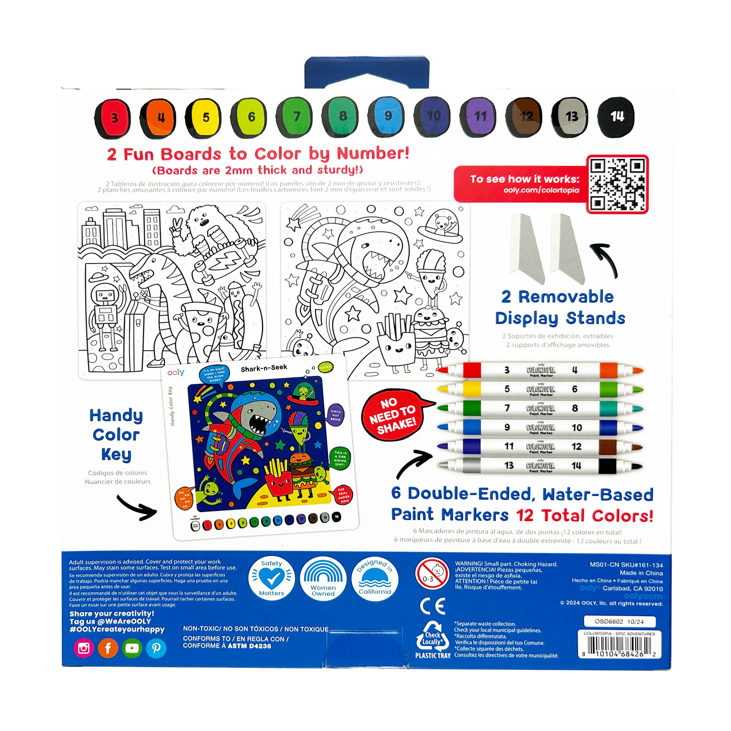 Color by Number Paint Marker Kit – Epic Adventure | Unique Gifts for Kids