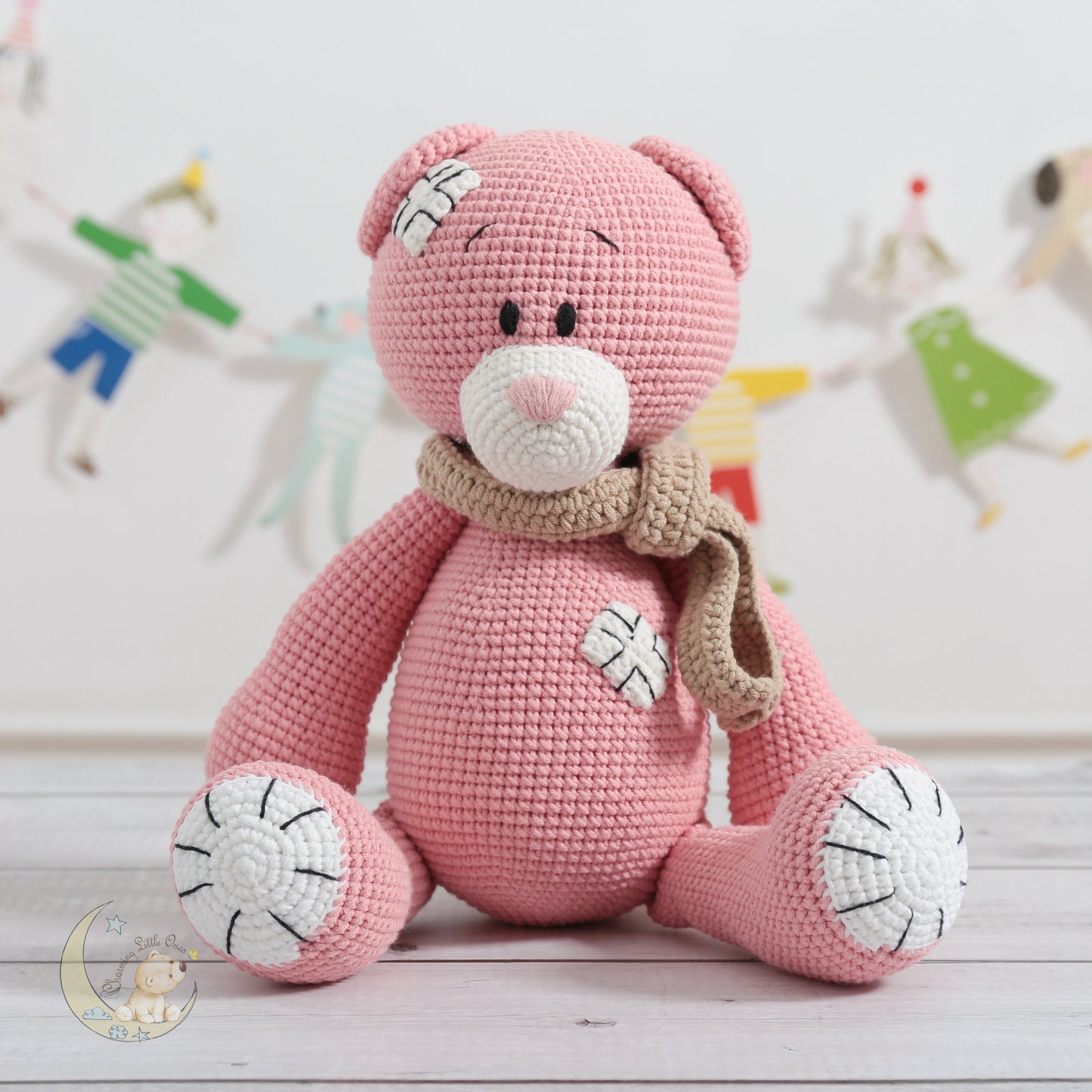 Crochet Boo Boo Bear - Handmade 10"