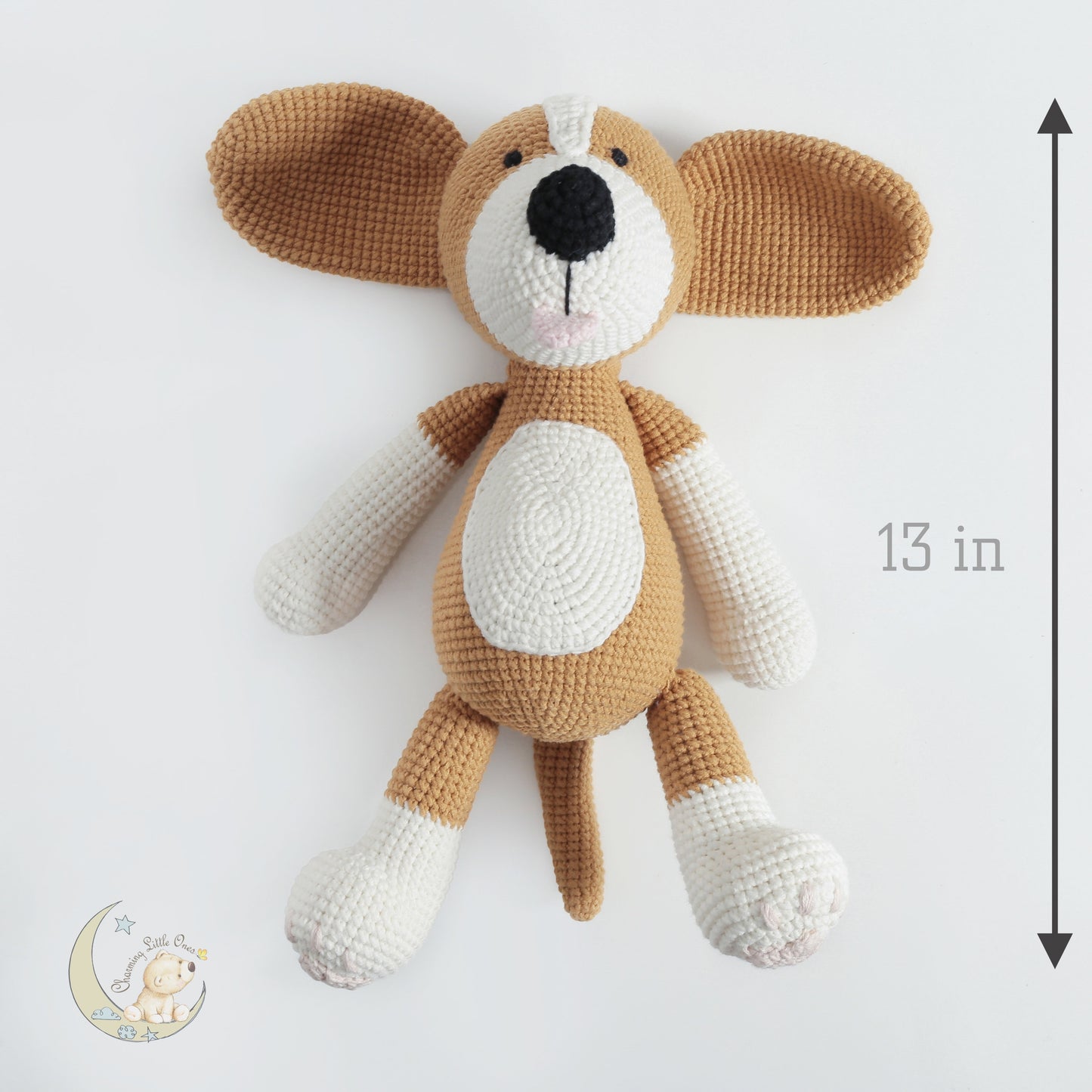Crochet Dog - Handmade 11"