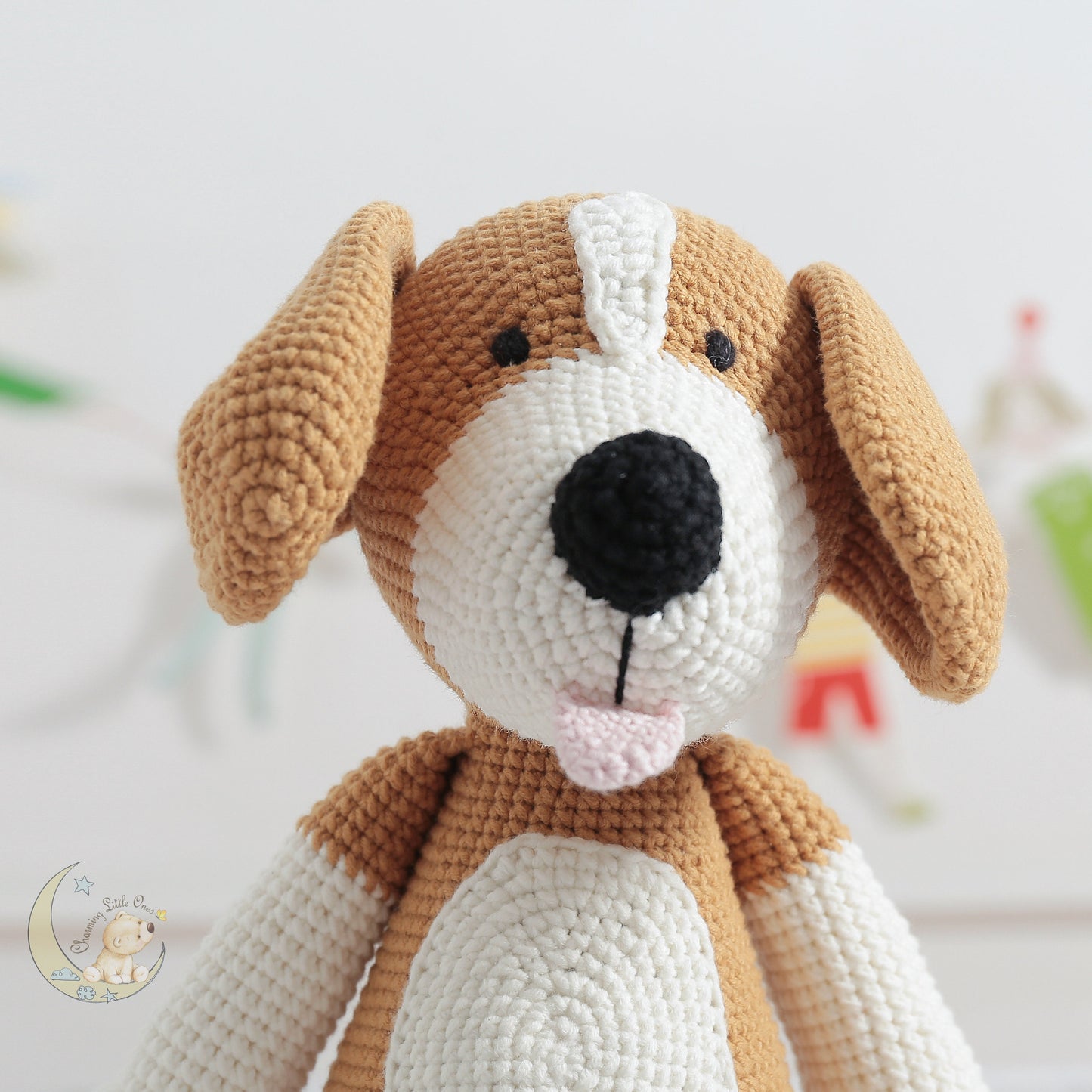 Crochet Dog - Handmade 11"